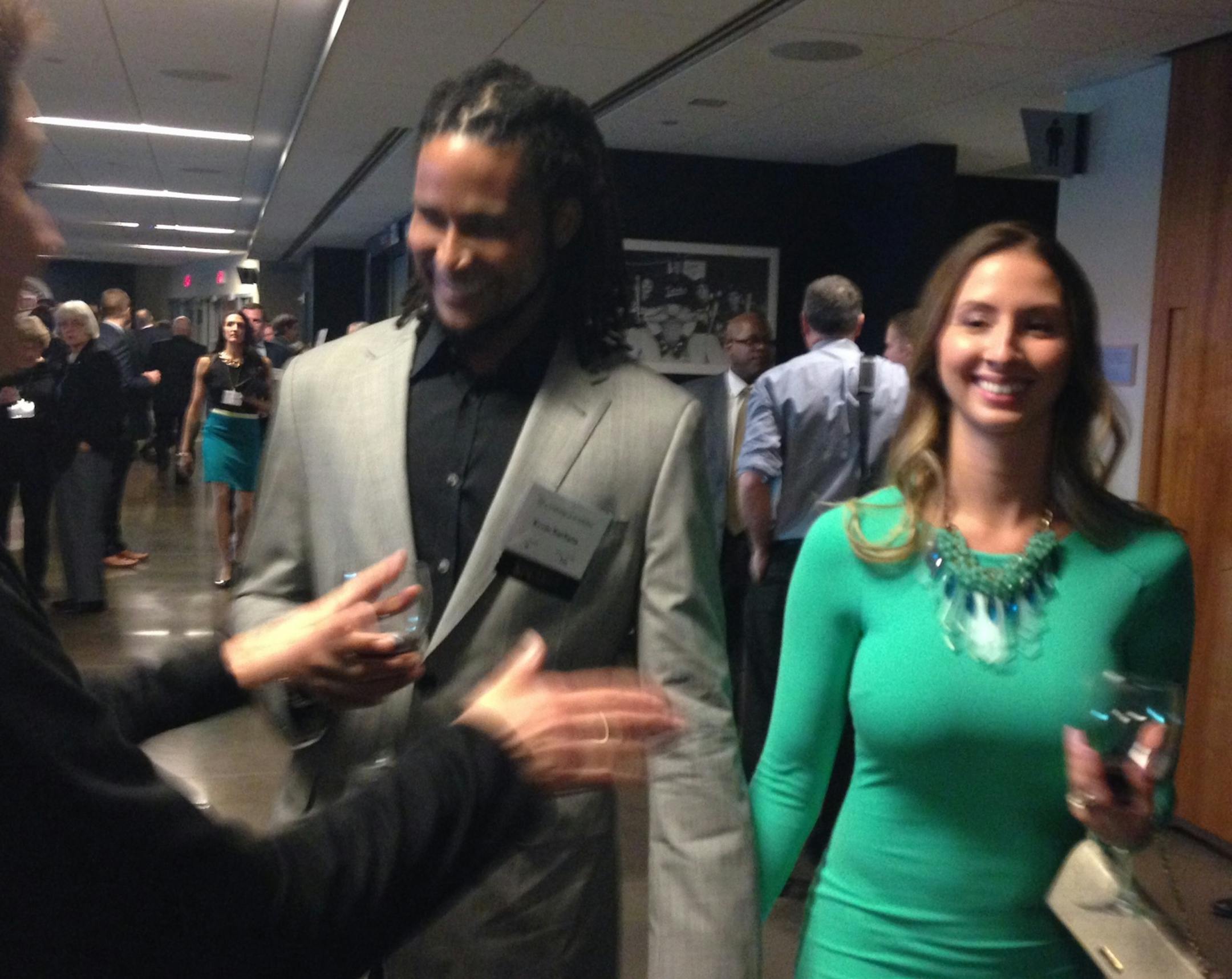 Baseball was on the minds of everyone who attended the Diamond Awards at Target Field on Thursday. New Twins pitcher Ervin Santana (top left photo) with his wife, Amy, mingled with fans.