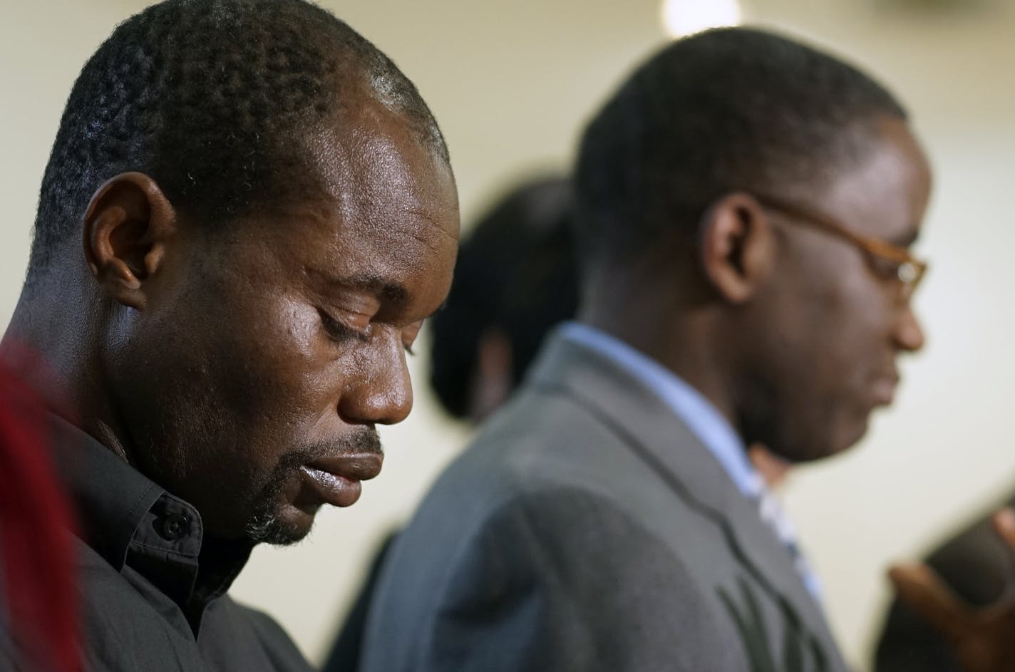 Pierre Collins, far left, the father of Barway, was present to address questions about him taking out a life insurance policy on his son shortly before he disappeared.