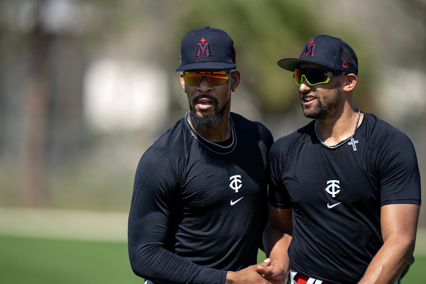 Byron Buxton, left, and Royce Lewis during spring training.