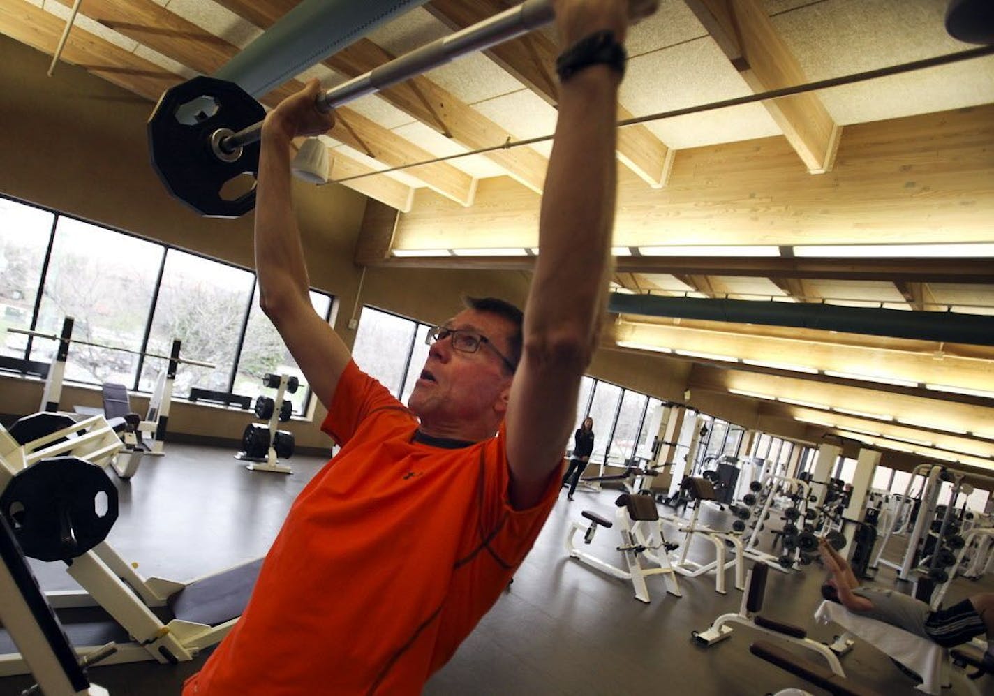 FILE -- Dave Thoen worked out at Life Time Fitness in Eden Prairie on Thursday, May 2, 2013.