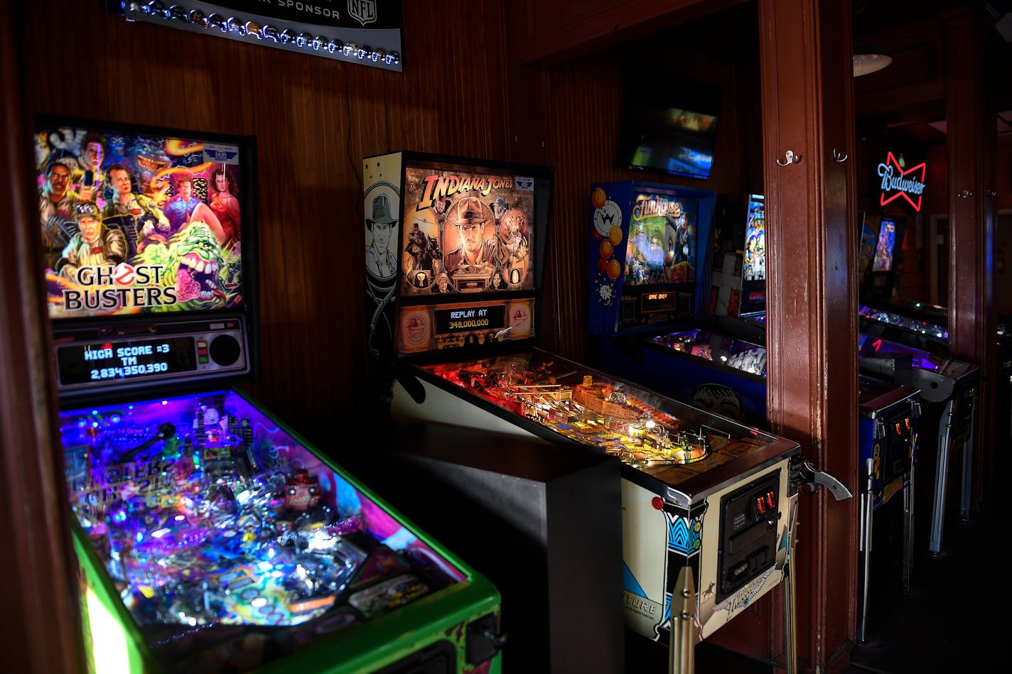 The pinball machines at Mortimer's remained, while much of the rest of the space was remodeled.