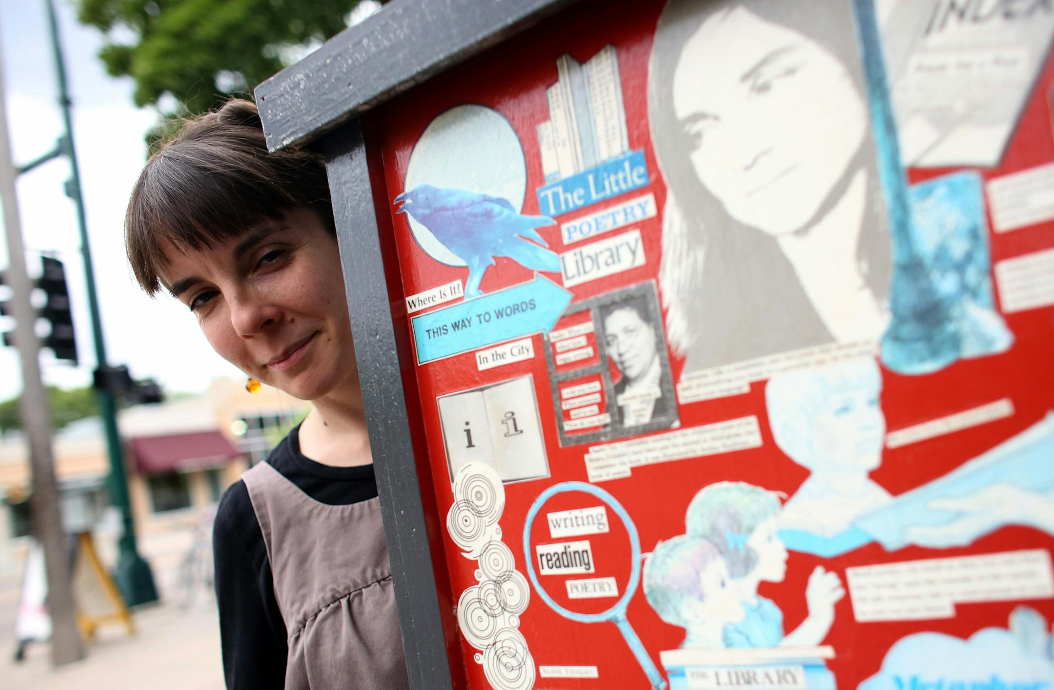 Eireann Lorsung, writer in residence at the Little Free Poetry Library on Lake Street, is spending her residency turning her observations into a modern-day Book of Hours.