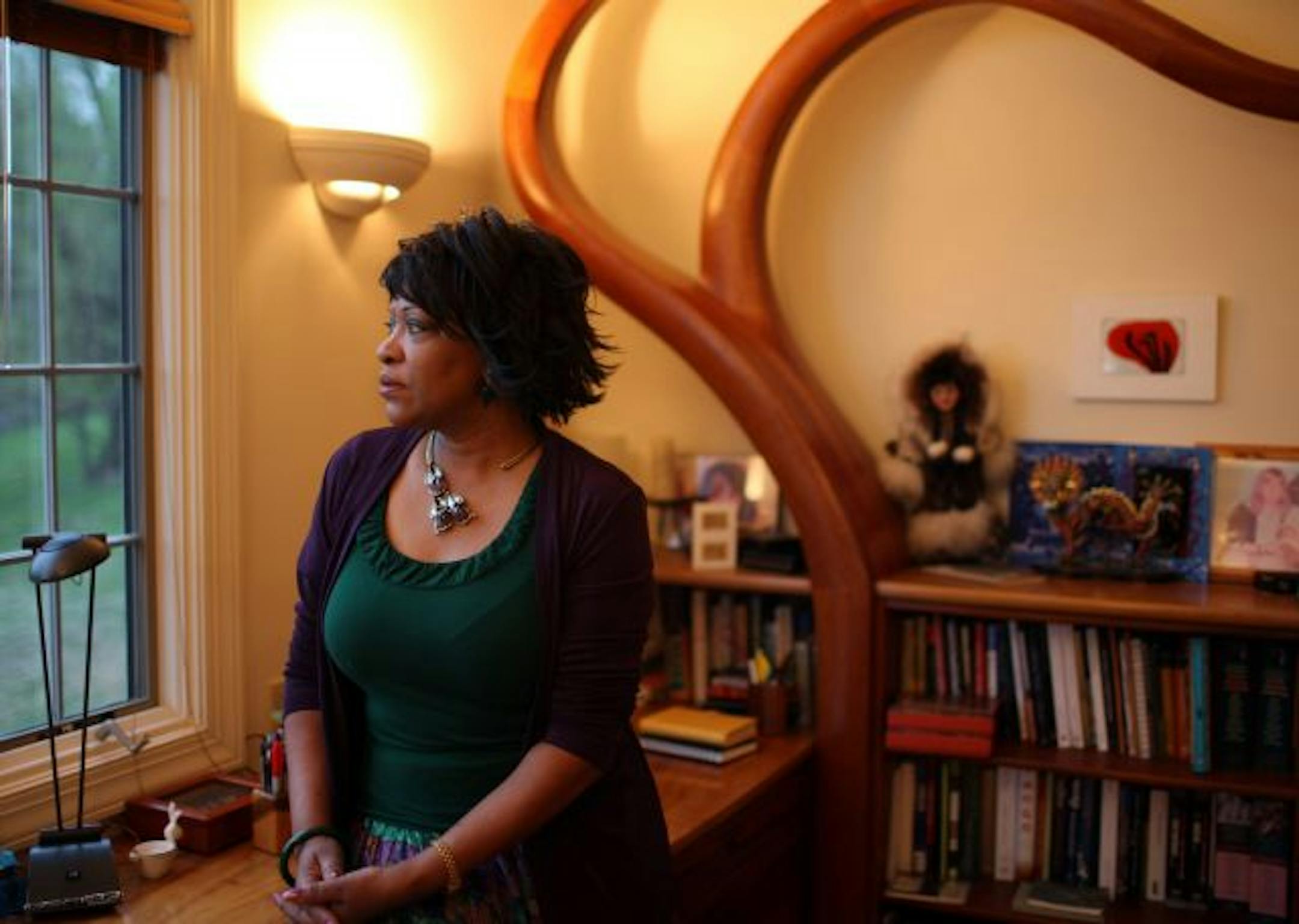 Rita Dove, Nobel Prize winner and US Poet Laureate, is photographed Monday April 13, 2009 in her office at home in Charlottesville, VA.