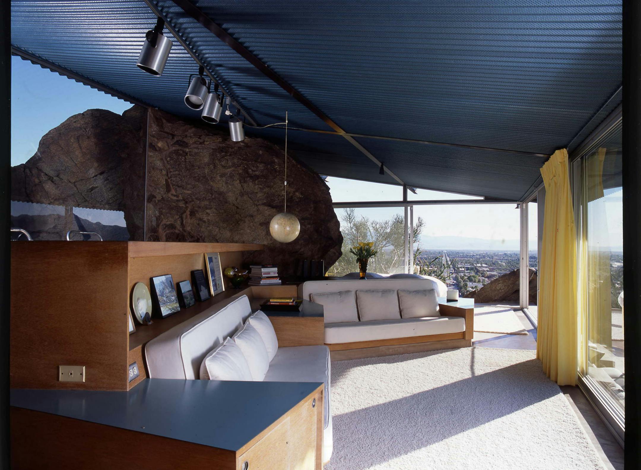 Built in 1963, the Frey House II wraps around a boulder that is native to the site. The gem of a house is not open to the public except during Modernism Week (held this year from February 13-21).
