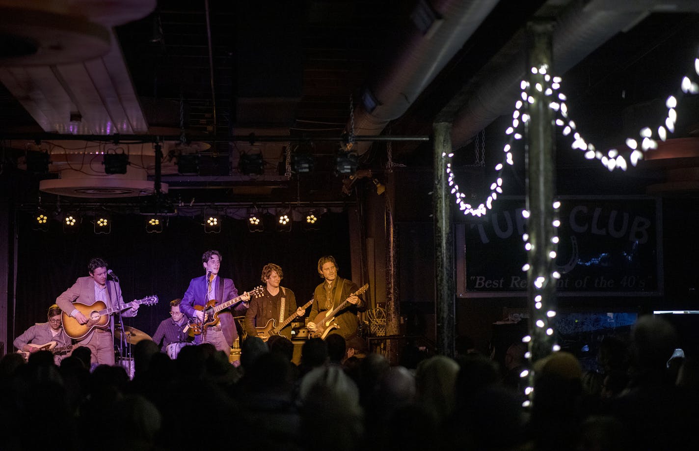 (L to R) Jacob Hanson, Page Burkum, Jack Torrey, Phillips Hicks and Tyler Burkum of the Cactus Blossoms performed at the Turf Club. ] CARLOS GONZALEZ &#x2022; cgonzalez@startribune.com &#x2013; St. Paul, MN &#x2013; January 7, 2020, Turf Club, Two of Minnesota's best-loved roots music acts, the Cactus Blossoms, will warm up local music fans in January and stay active themselves with weekly residency gigs at the Turf Club.