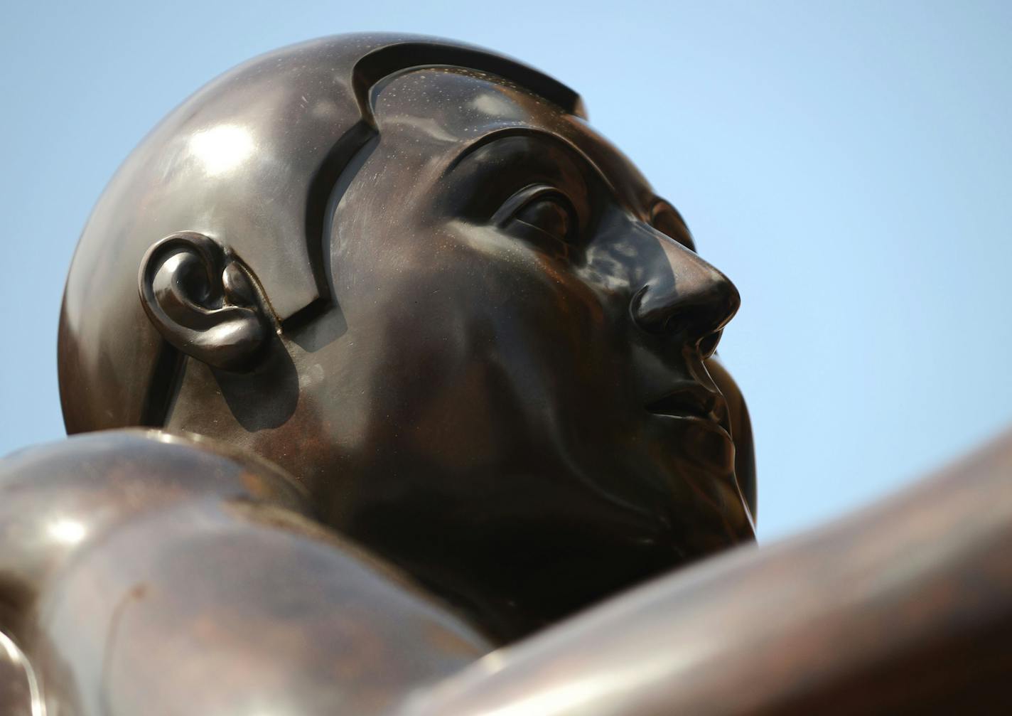 The "Dancers" sculpture at the intersection of 5th and Washington avenues S. in Minneapolis.