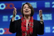Democratic presidential candidate Sen. Amy Klobuchar, D-Minn., speaks during the National Education Association Strong Public Schools Presidential For