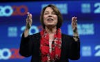 Democratic presidential candidate Sen. Amy Klobuchar, D-Minn., speaks during the National Education Association Strong Public Schools Presidential For