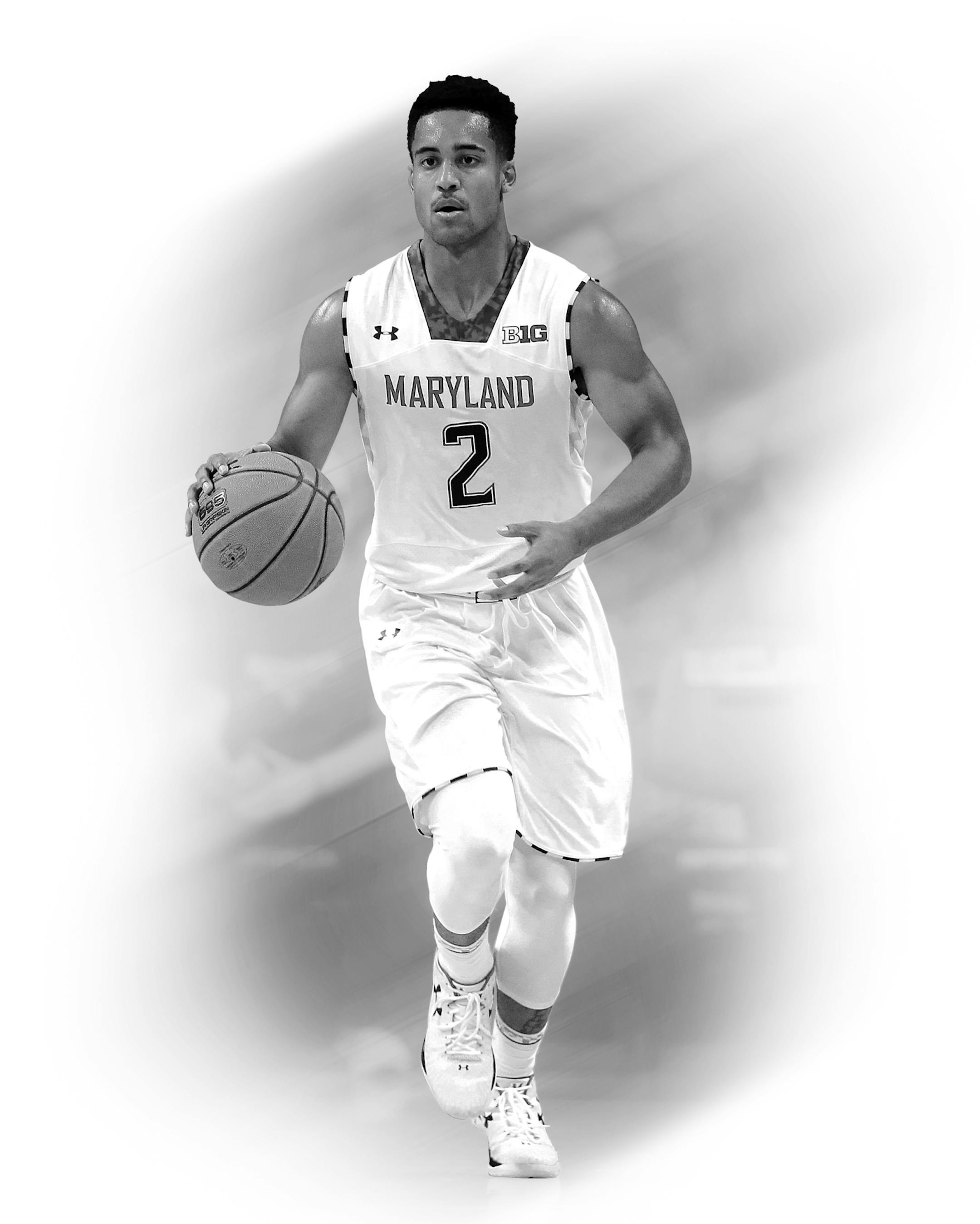 Maryland guard Melo Trimble drives the ball in the second half of an NCAA college basketball game against Central Connecticut State, Monday, Nov. 17, 2014, in College Park, Md. (AP Photo/Patrick Semansky) ORG XMIT: OTK