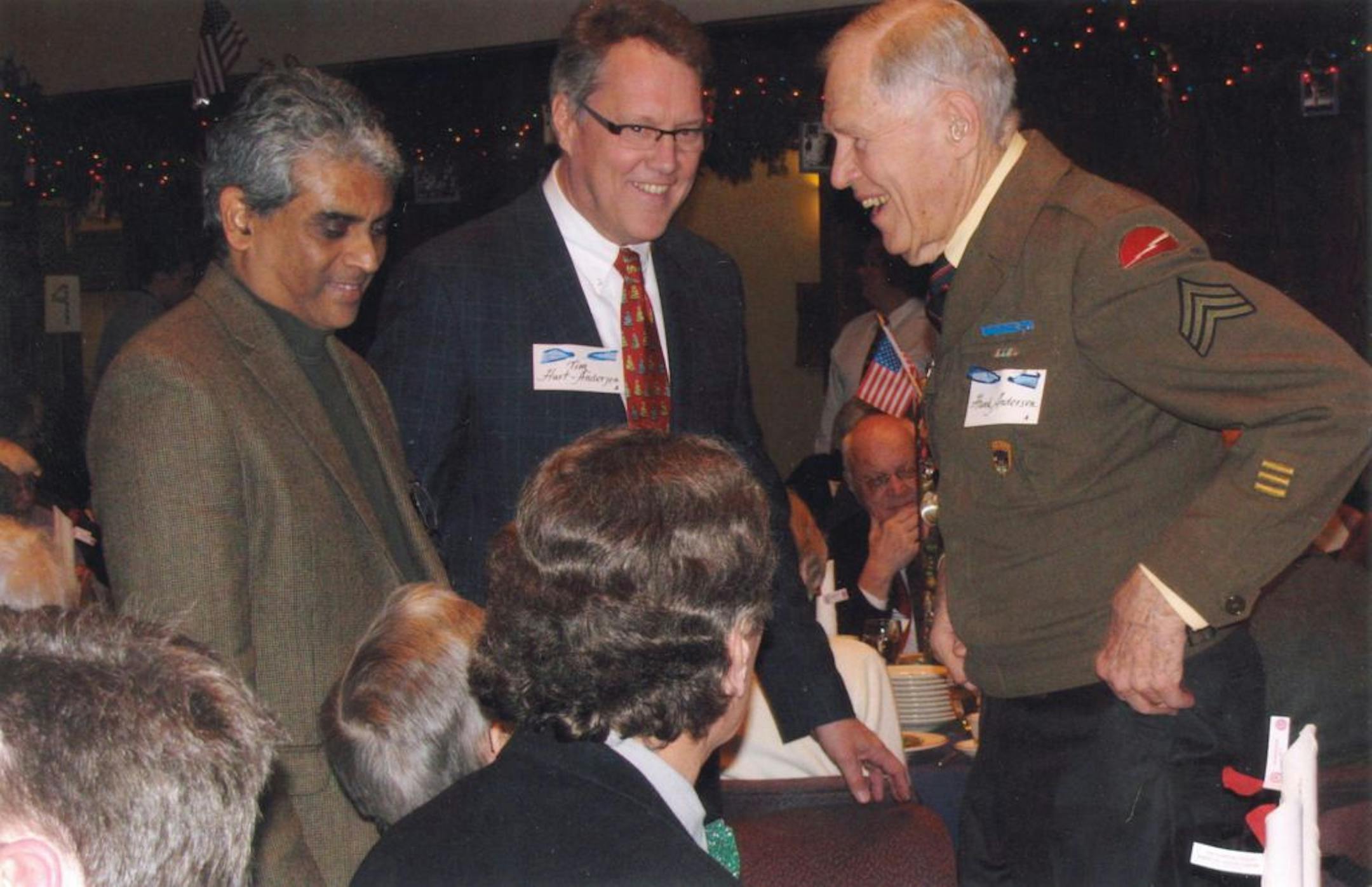 Fred de Sam Lazaro, left, Tim Hart-Andersen and Henry "Hank" Andersen attended a performance of "The Night Before Christmas" last December at Westminster Presbyterian Church in Minneapolis.