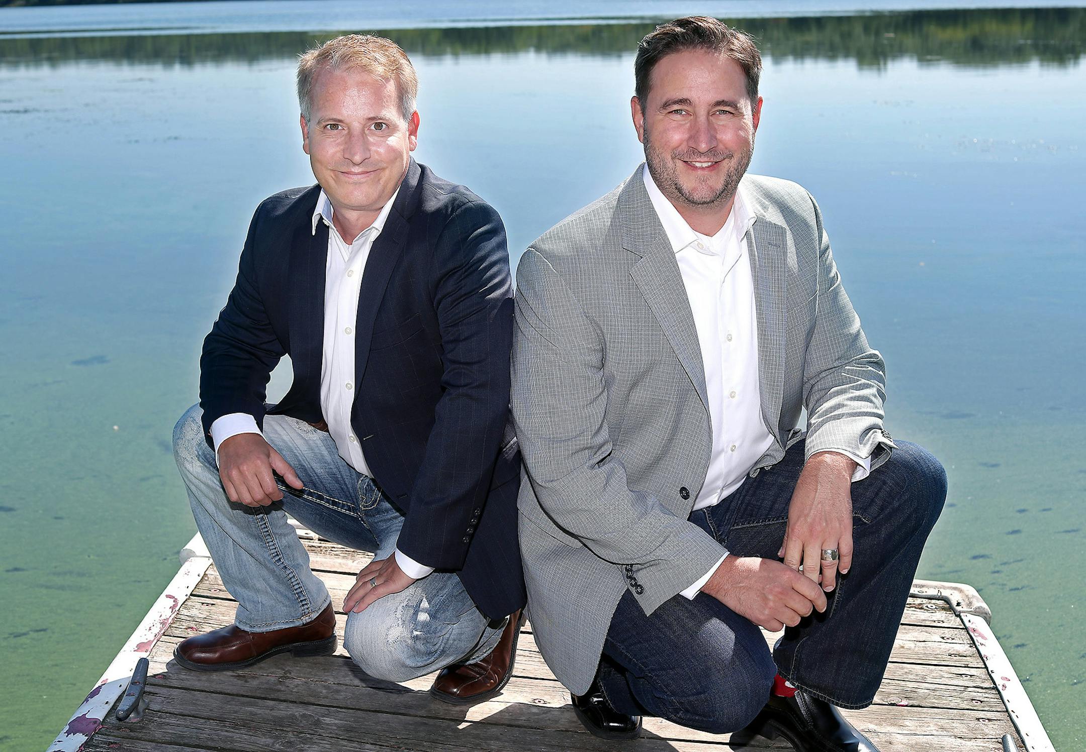 Cameron Henkel, left, and Dave Gooden are the founders of a statewide brokerage dedicated to lakeshore properties. Their latest venture, however, is a listing portal they think is a easier and faster way to search listings of all sorts throughout the state.