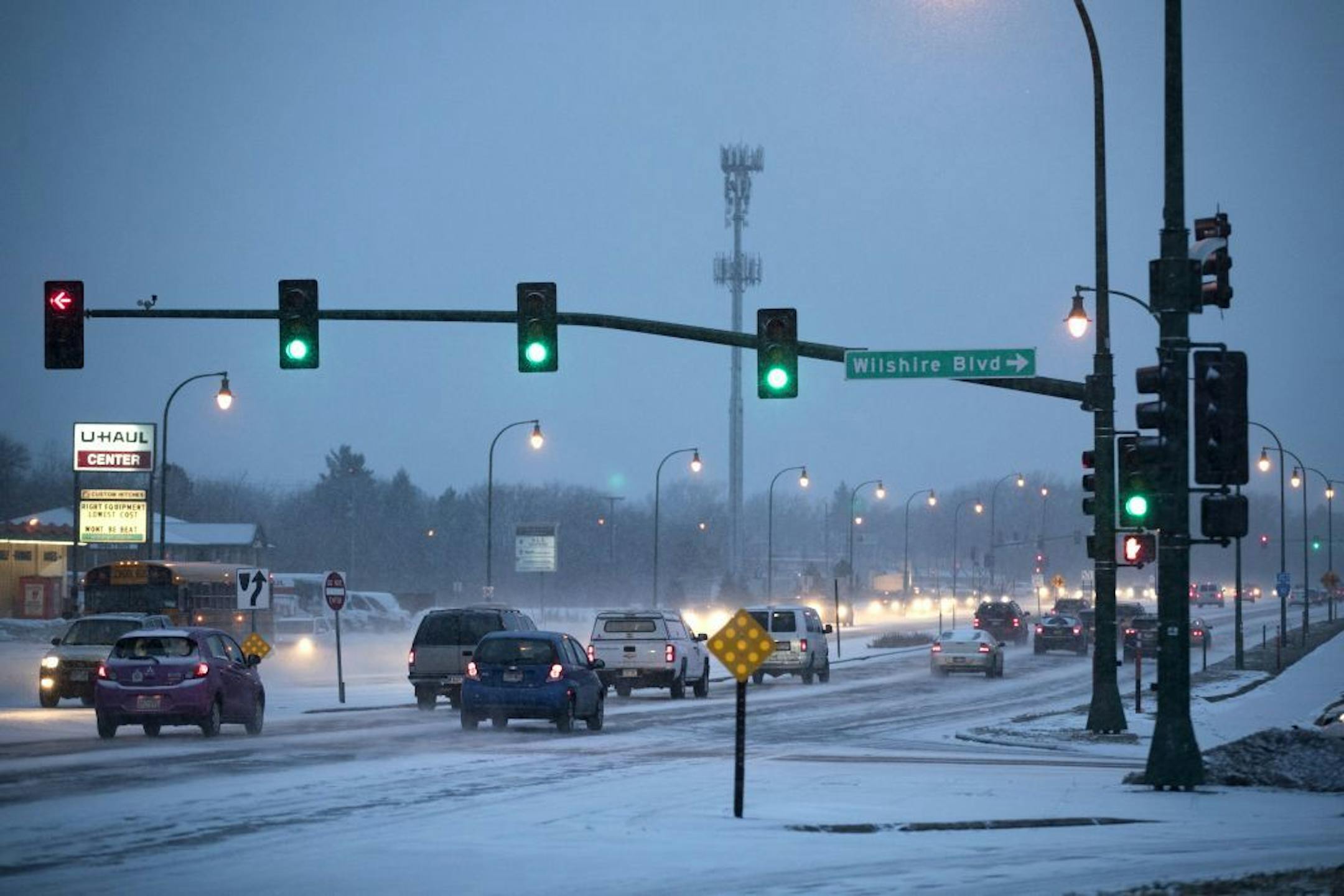 The intersection of County Road 81 and Wilshire Blvd. in Crystal, near where a shooting occurred early this morning.