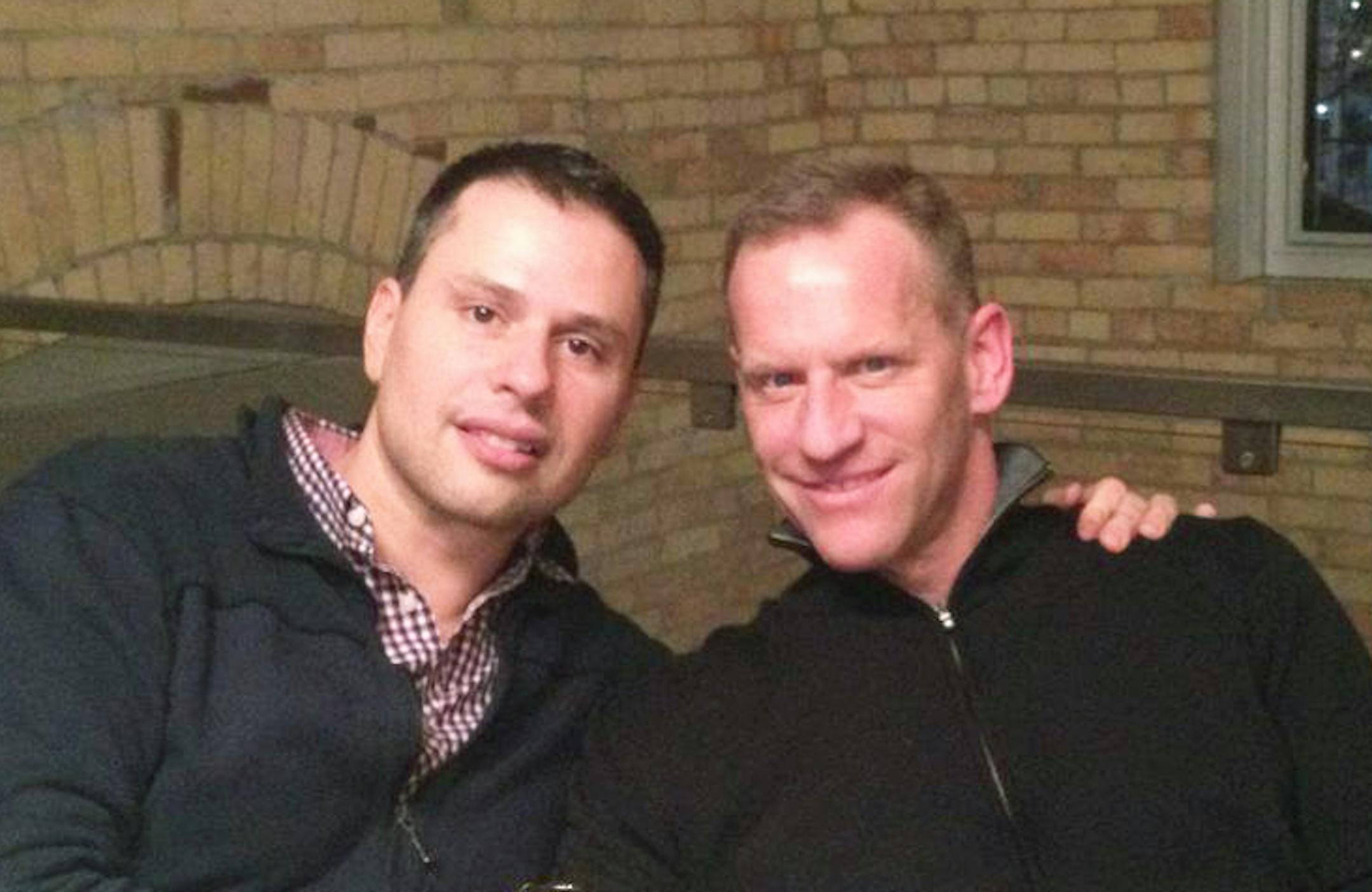 Nathon Bailey, left, with victim Kelly Phillips