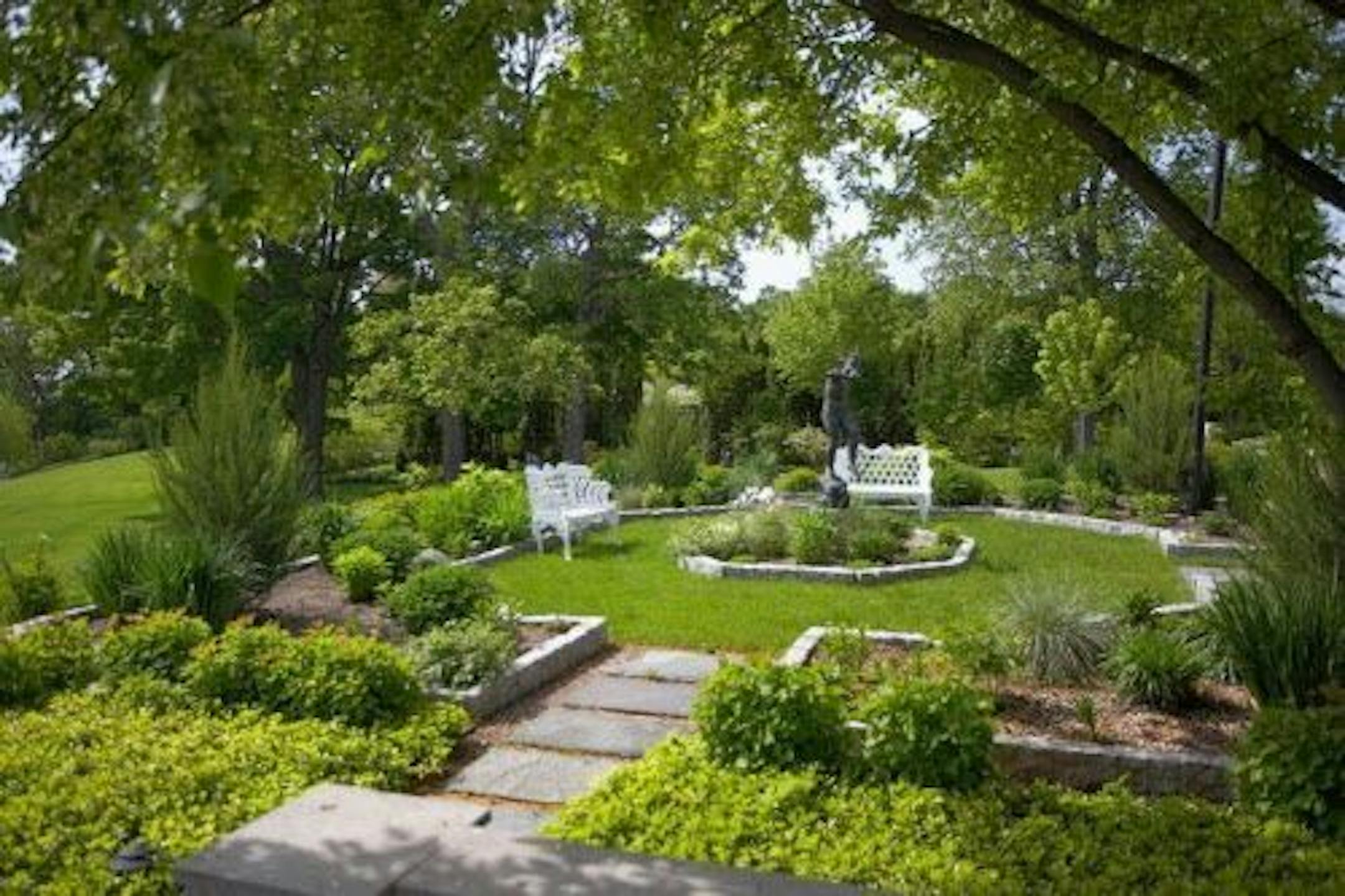 A garden on the grounds.