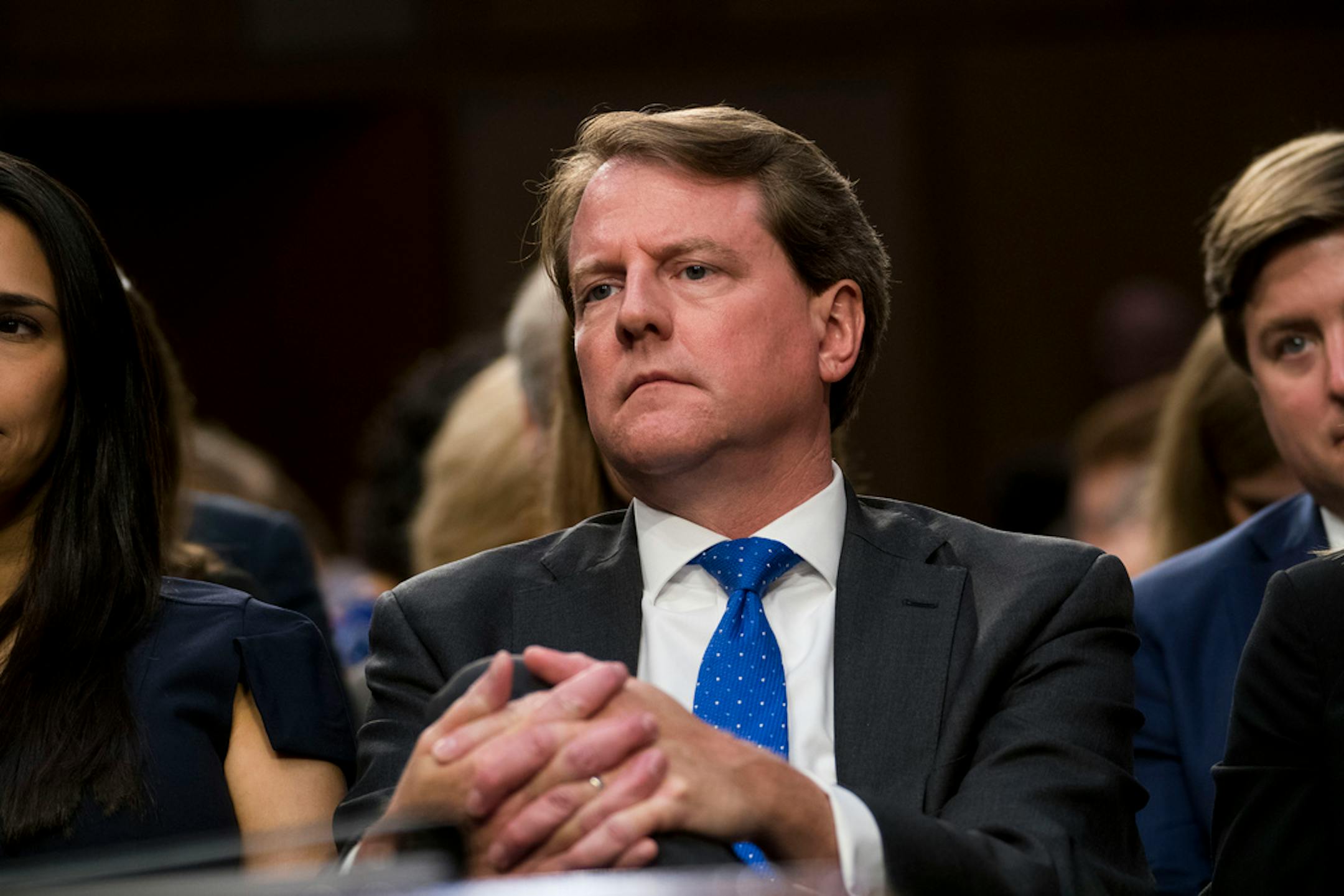 FILE -- Don McGahn, then the White House counsel, during a Senate hearing in Washington, Sept. 4, 2018.