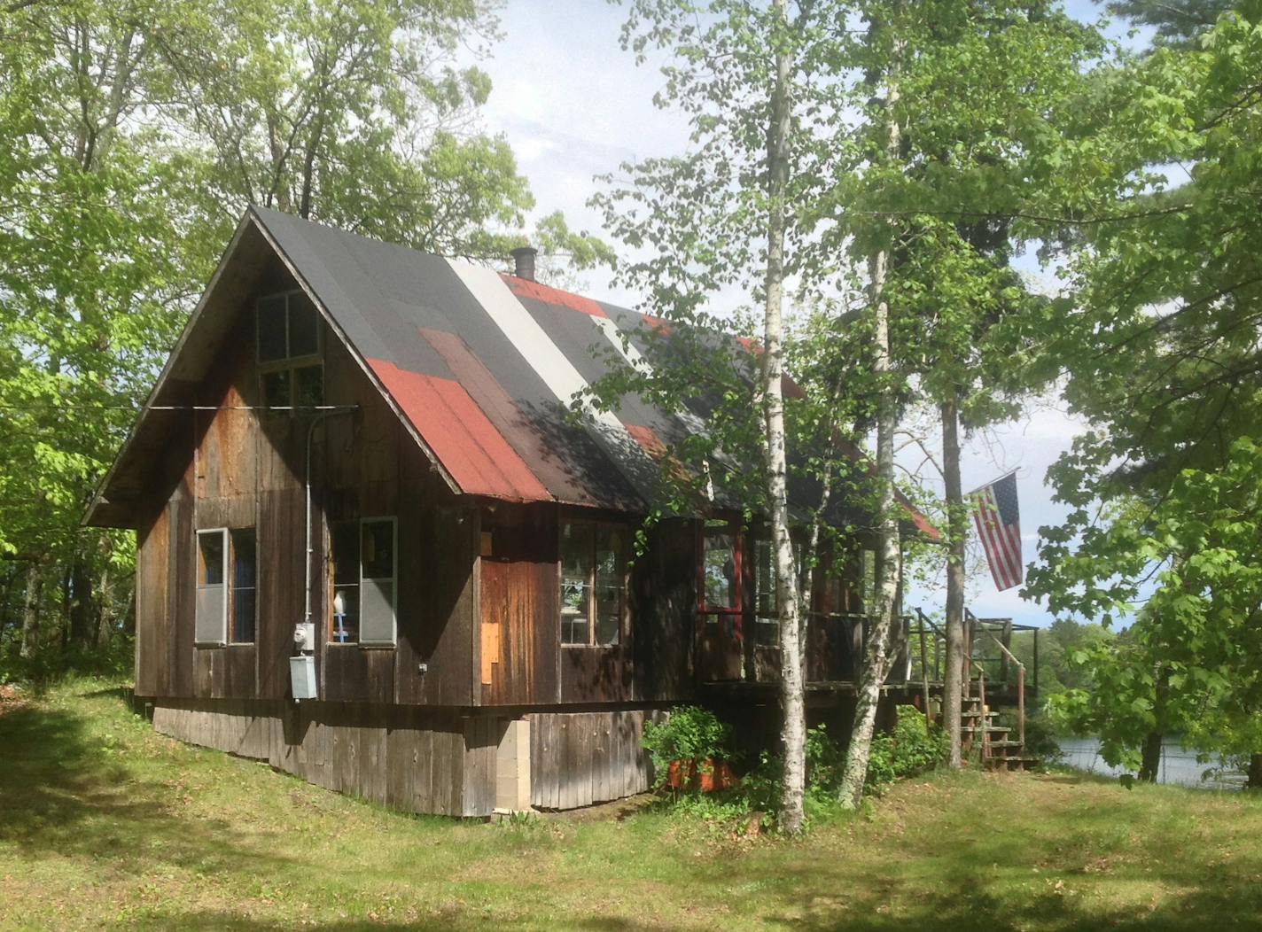 Steve Peterson of Minneapolis bought a lot on Lake O'Brien in 1968. "I built the cabin in a series of weekends the next summer, and have been tinkering with it ever since."