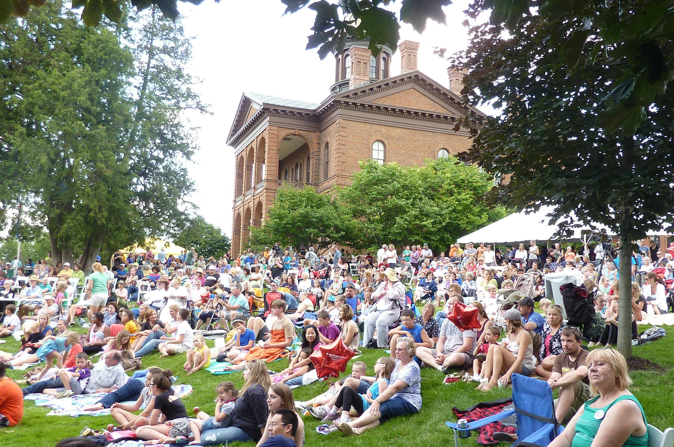 Audience at the annual talent show and ice cream social at the Washington County Historic Courthouse in Stillwater. Photo from Washington County
