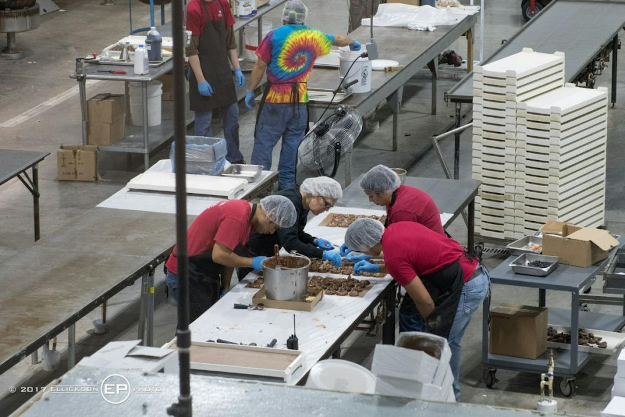 Abdallah�s new 69,500 square feet factory is running close to capacity as Valentine�s Day nears. Remember to give photo credit to Chris Ellickson.