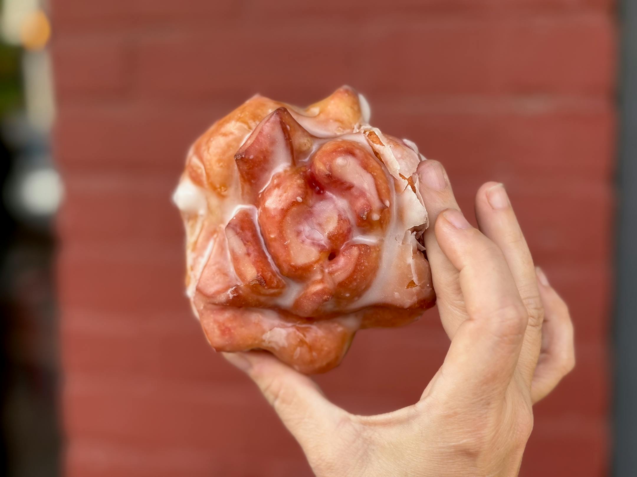 Hanisch Bakery Strawberry Blossom Donut in downtown Red Wing.