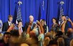 Vice President Mike Pence campaigned in Minnesota in September. He'll be back in the state for another campaign appearance on Monday.