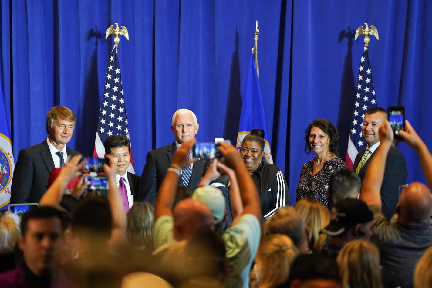 Vice President Mike Pence campaigned in Minnesota in September. He'll be back in the state for another campaign appearance on Monday.