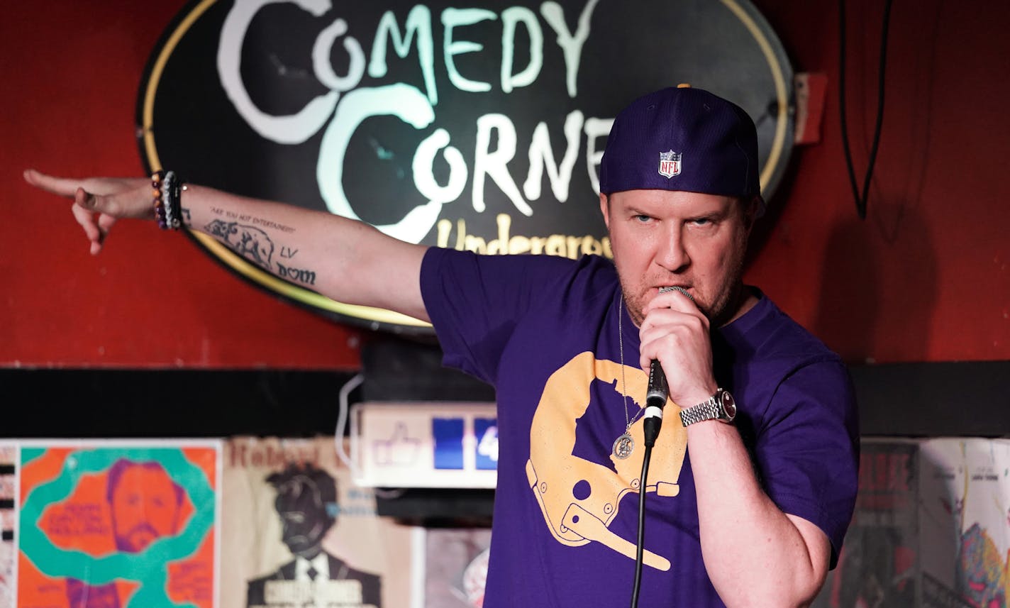 Nick Swardson catered to a hometown crowd with homages to living as a transplant on the West Coast.