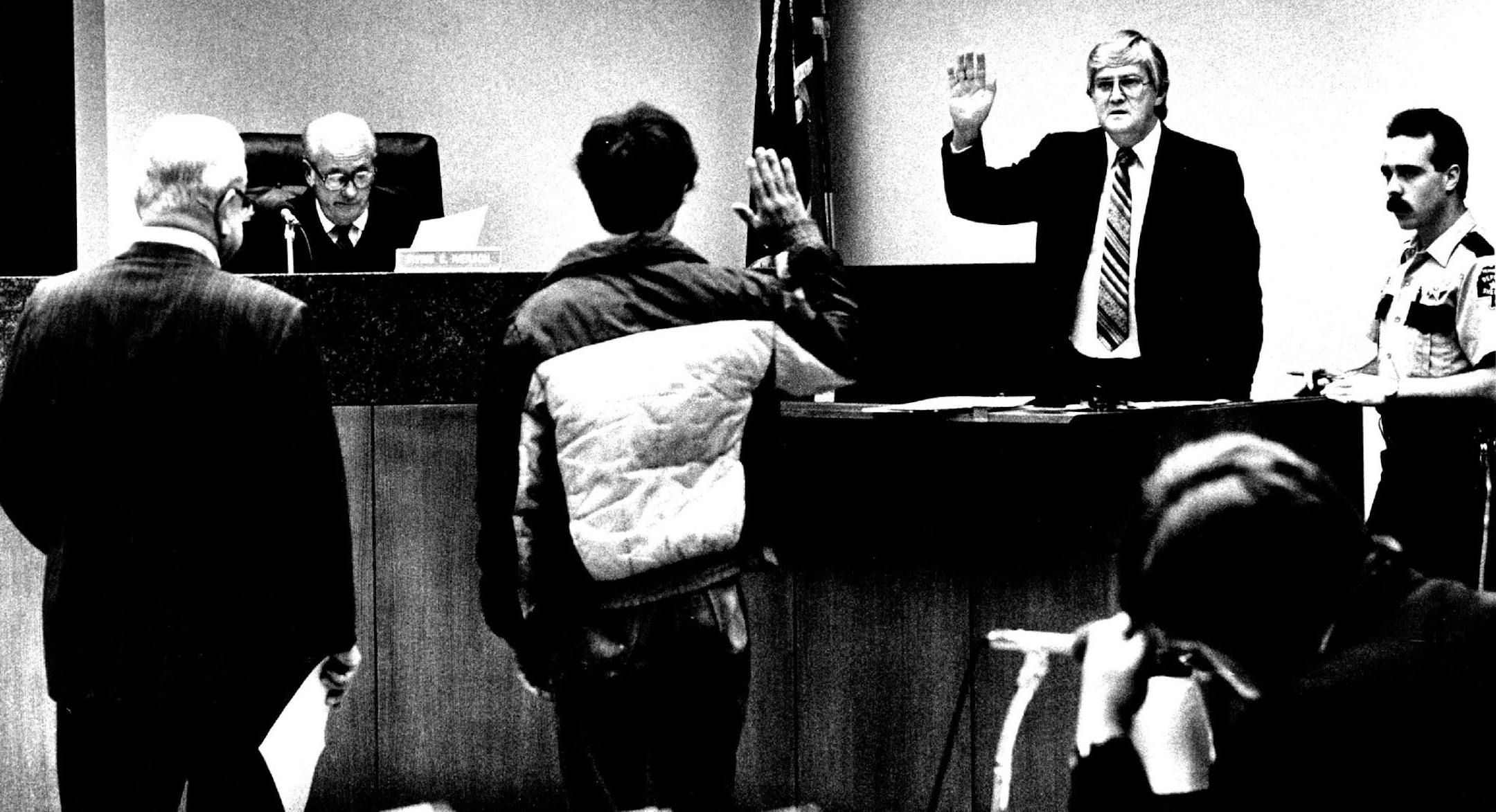 October 9, 1983 A Witness was sworn in during an appearance in the courtroom of Hennepin County District Judge Irving C. Iverson. September 20, 1983 Art Hager, Minneapolis Star Tribune
