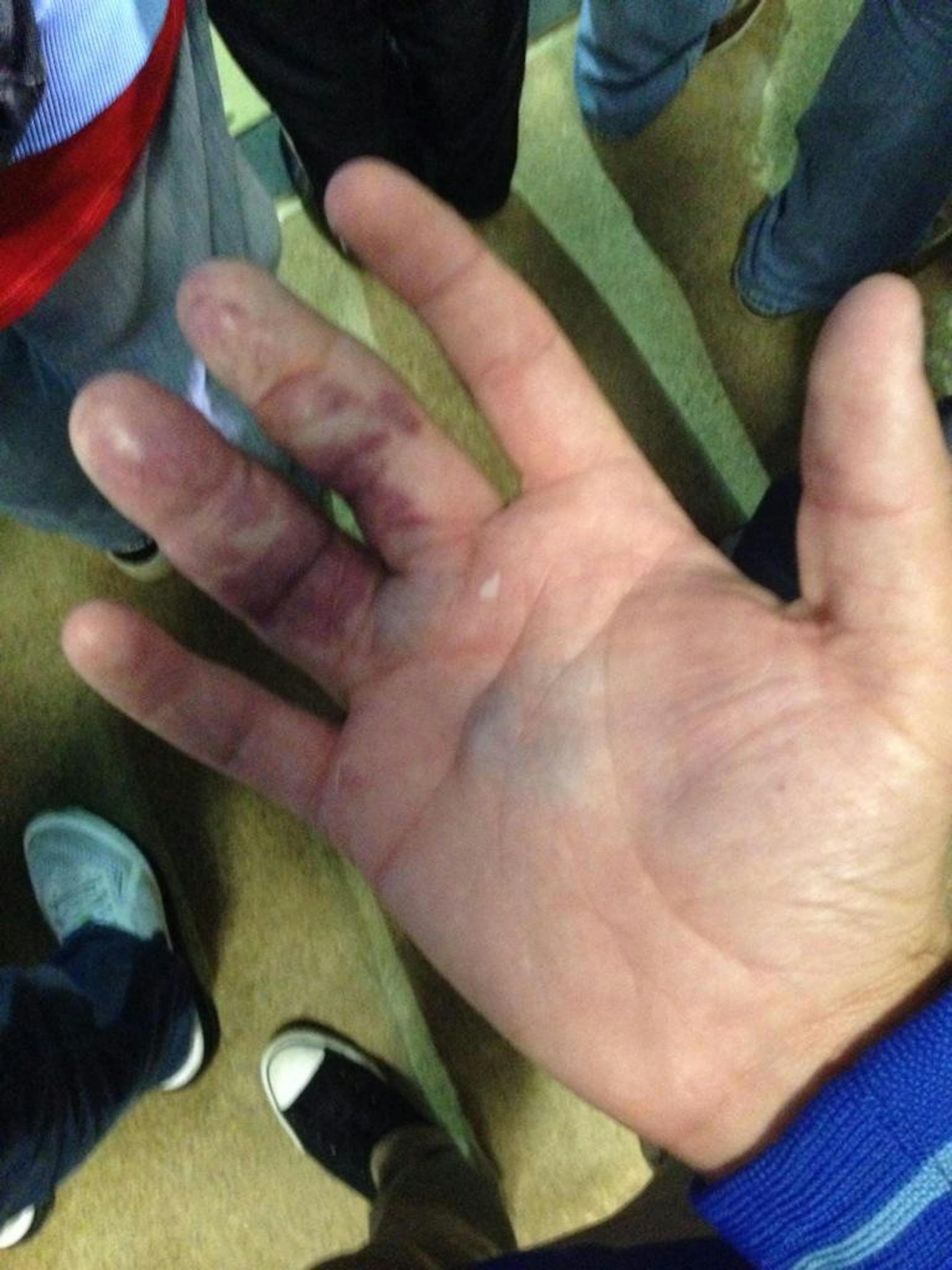 Jordan Jacobson posted this photo to Twitter after the Home Run Derby at Target Field on July 17, 2014.