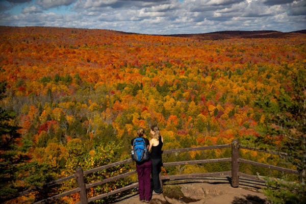 Oberg Mountain on Minnesota's North Shore offers an infinite expanse of fall color in Superior National Forest.