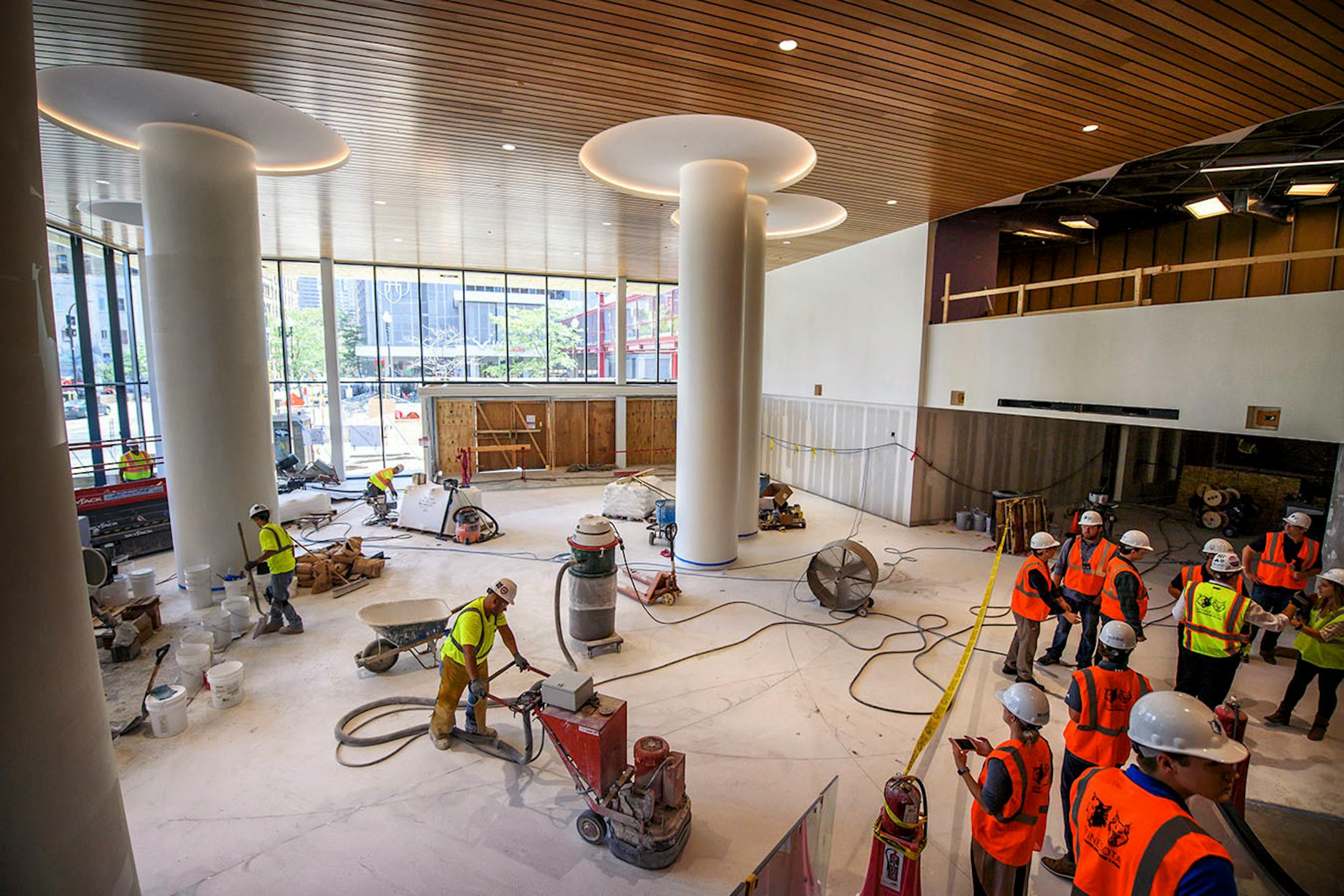 New ticket lobby in Target Center.