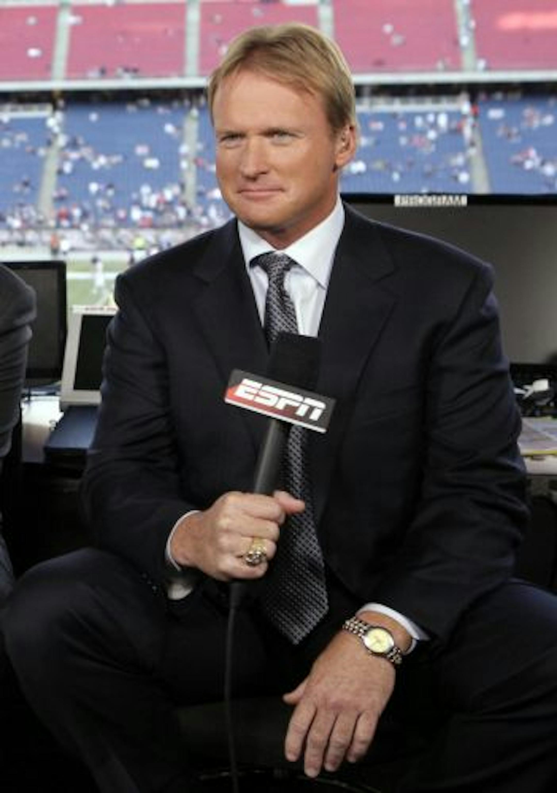ESPN broadcaster and former NFL coach Jon Gruden