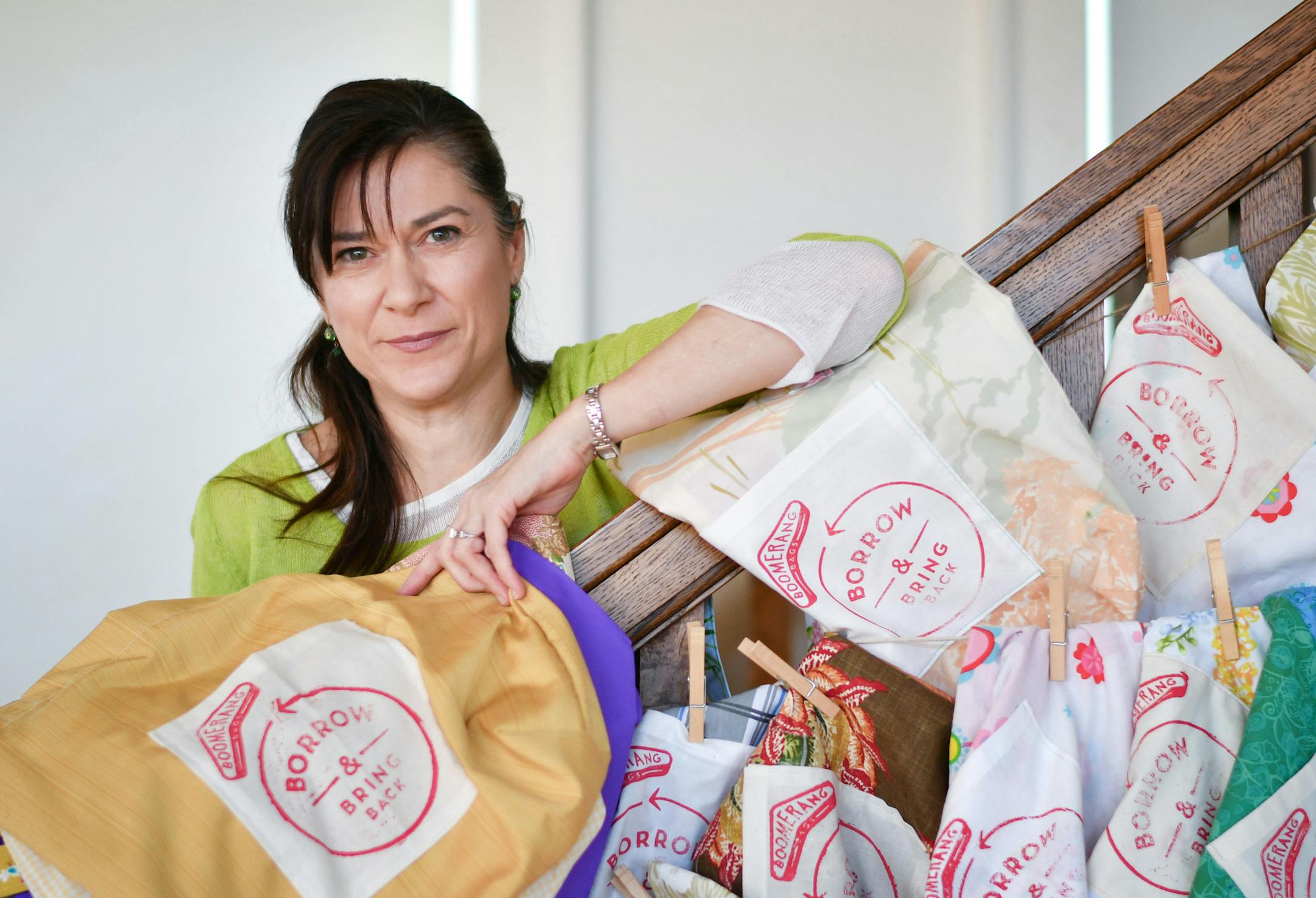 Felicity Britton of south Minneapolis started the first U.S. outpost of Australia’s Boomerang Bags, which allows shoppers to borrow a reusable bag.