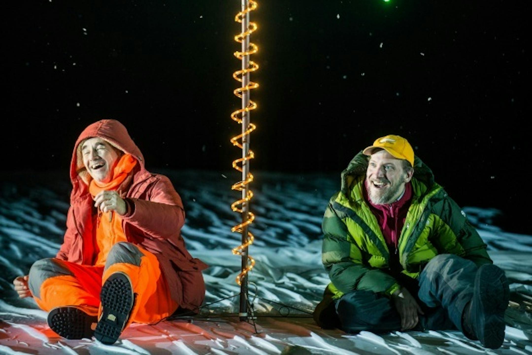 Mark Rylance and Jim Lichtscheidl in "Nice Fish." (photo by Teddy Woolf)