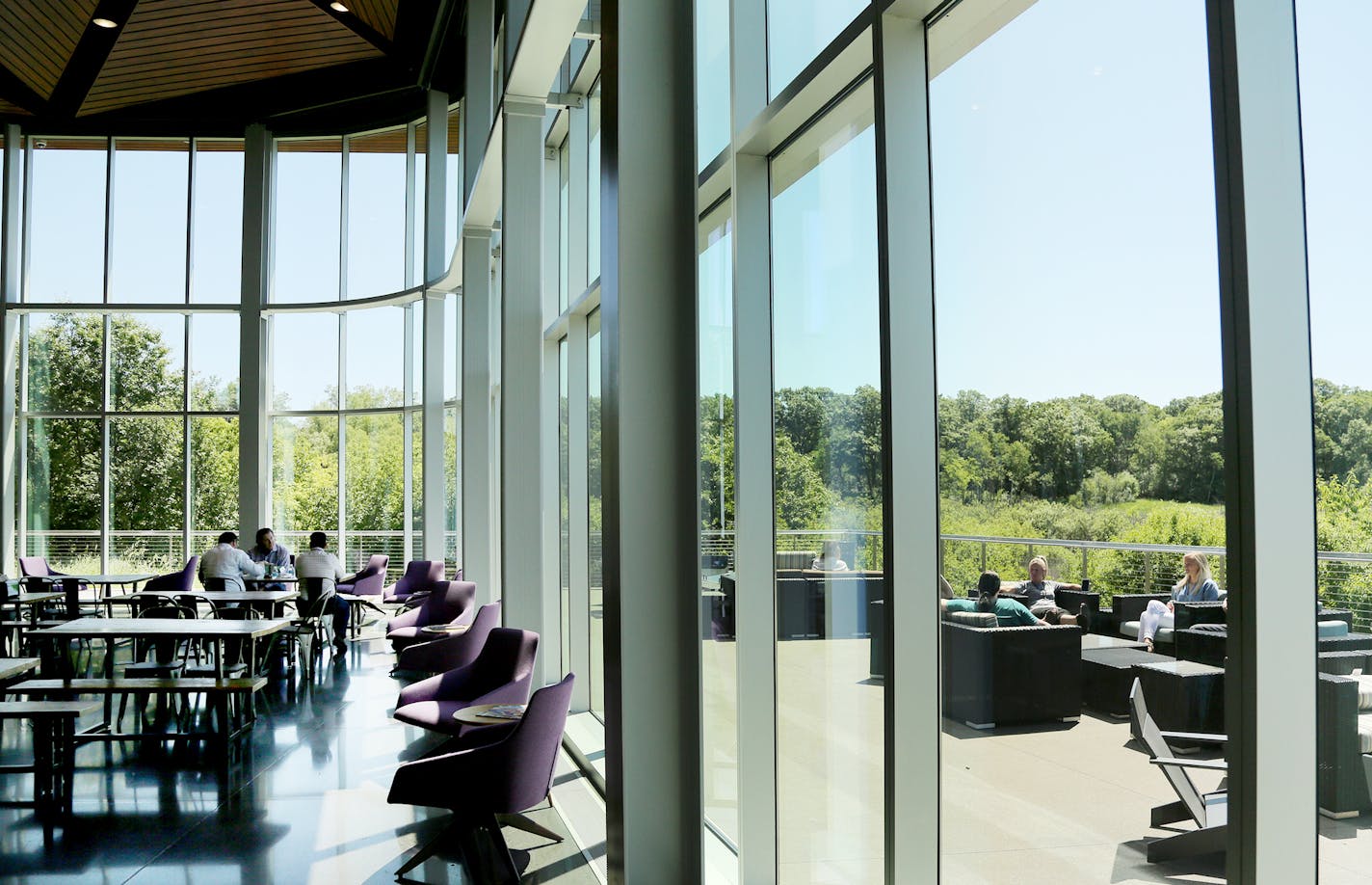 Self Esteem is the new brand for Anytime Fitness and it's employees consider it a top work place and the dining area and an outdoor seating were seen Tuesday, June 6, 2017, at the Self Esteem headquarters in Woodbury, MN.] DAVID JOLES &#xef; david.joles@startribune.com Self Esteem is the new brand for Anytime Fitness and it's employees consider it a top work place