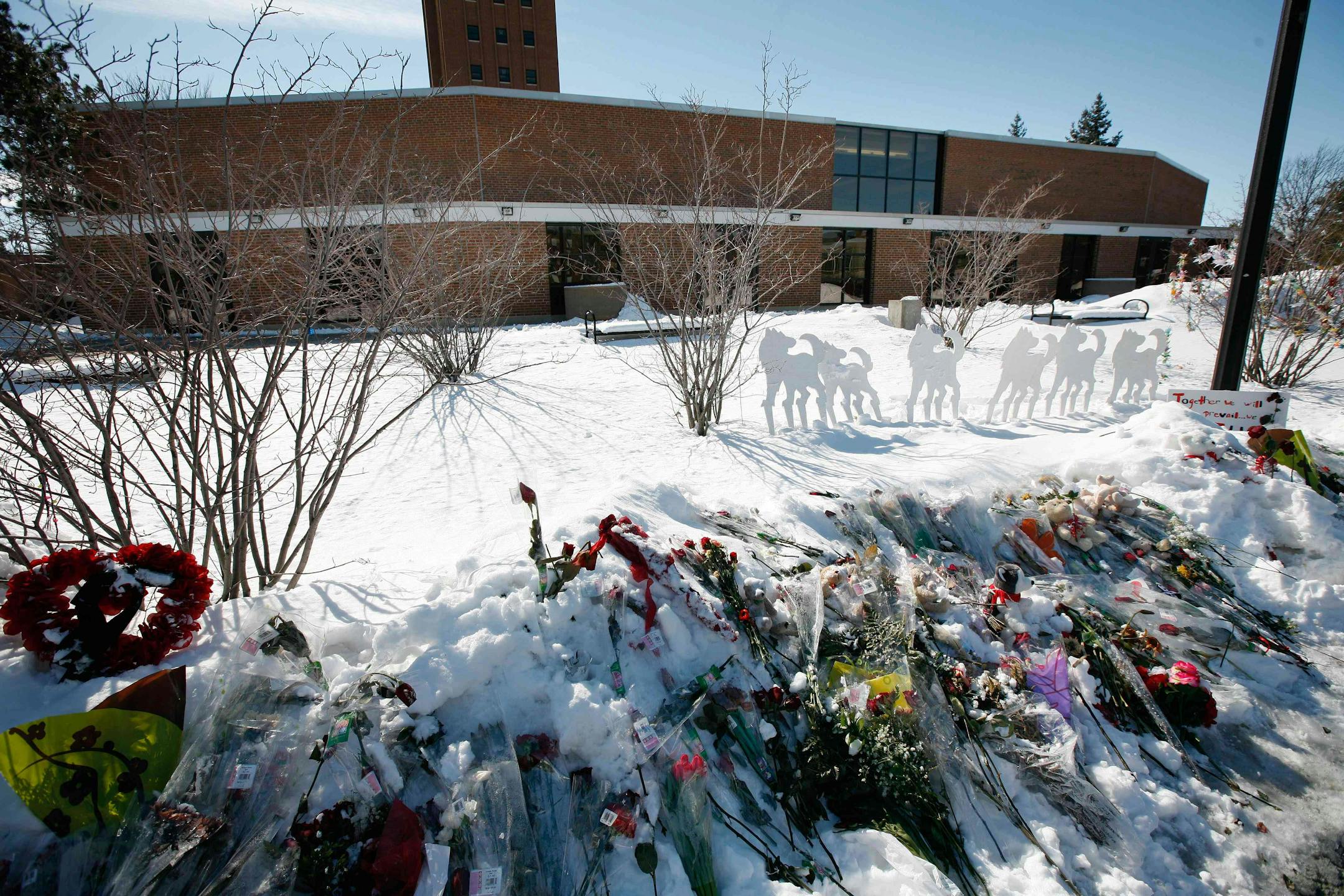 Cole Hall, at Northern Illinois University, was the site of last month's shootings. Officials want to pay $40 million to try to erase memories that can't be erased.