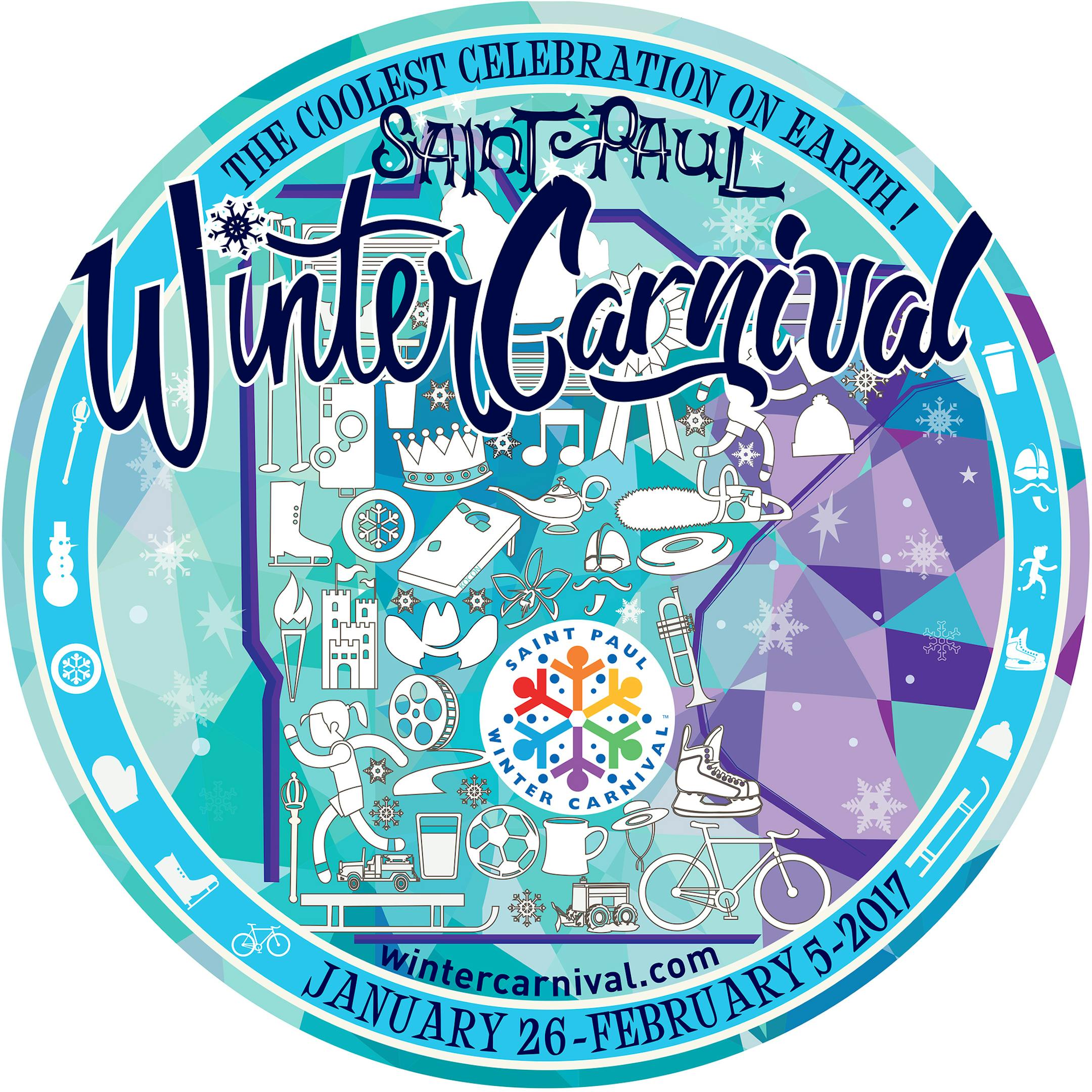 One of four images for this year's Winter Carnival buttons.2017