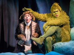 Natalie Tran as Young Max and Reed Sigmund as the Grinch in "Dr. Seuss' How the Grinch Stole Christmas!" at Children's Theatre Company.
credit: Dan No
