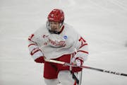 Boston University forward Macklin Celebrini is a Hobey Baker finalist and the expected No. 1 overall pick in the upcoming NHL draft.