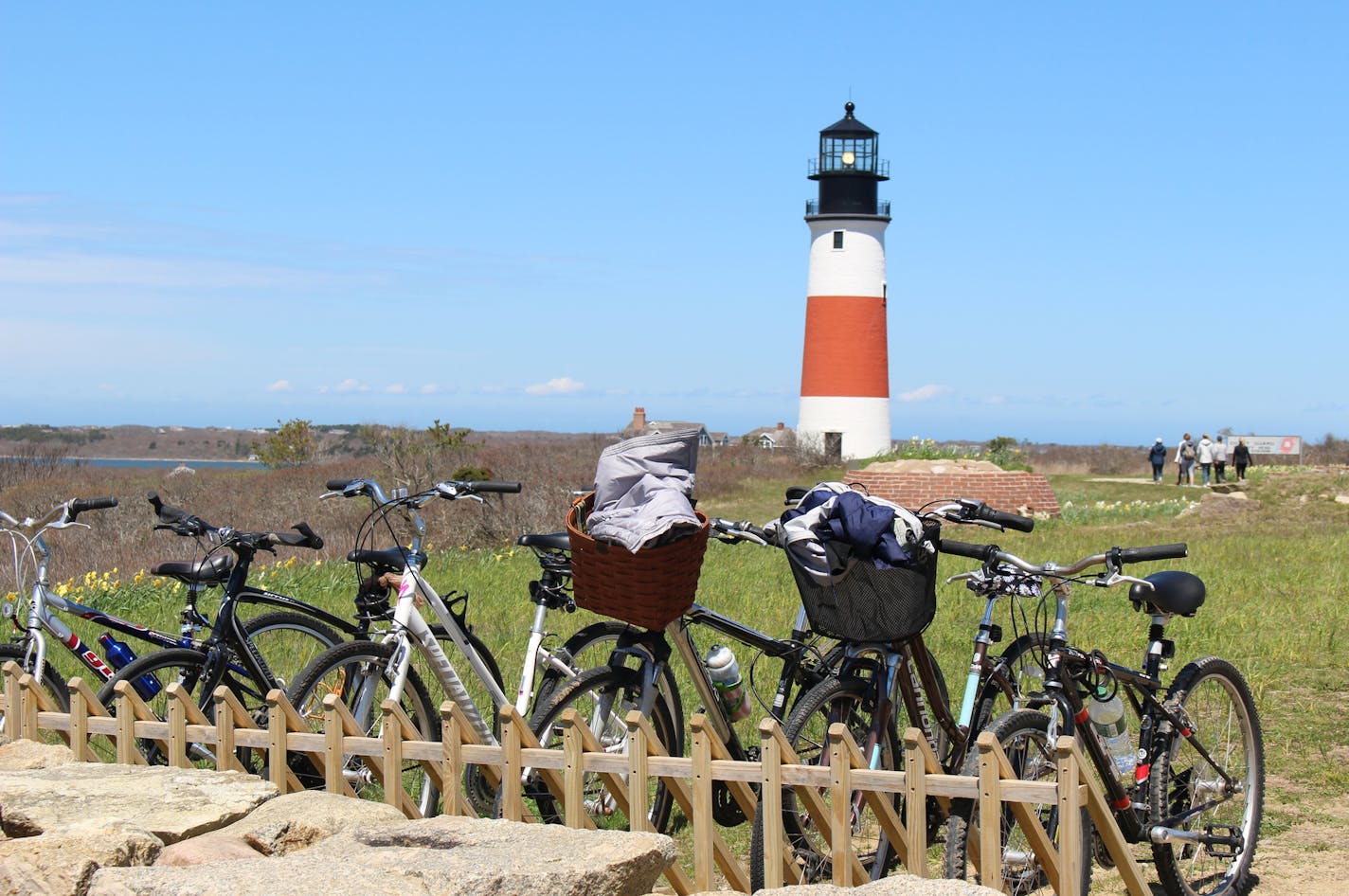 Sankaty Head Light (1850) and nearby 'Sconset Beach are destinations for bicyclists who explore the island via Polpis Road, one of several popular bike routes. (Alan Solomon/Chicago Tribune/TNS)