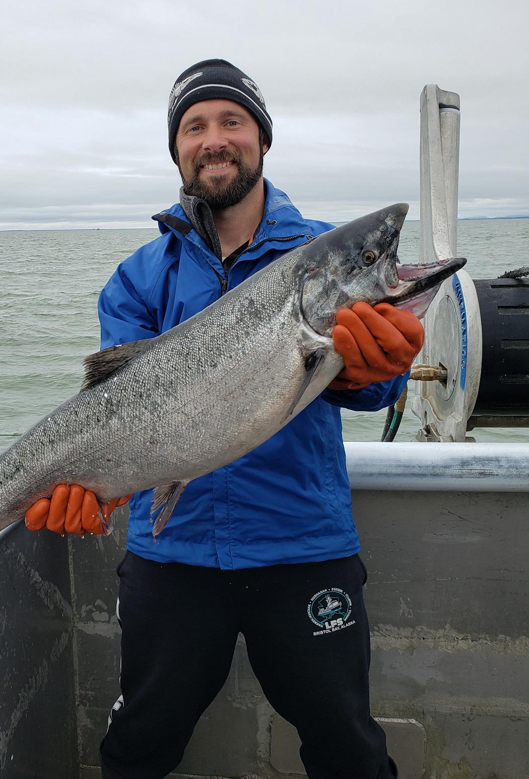 Tom Rogotzke with a King salmon.