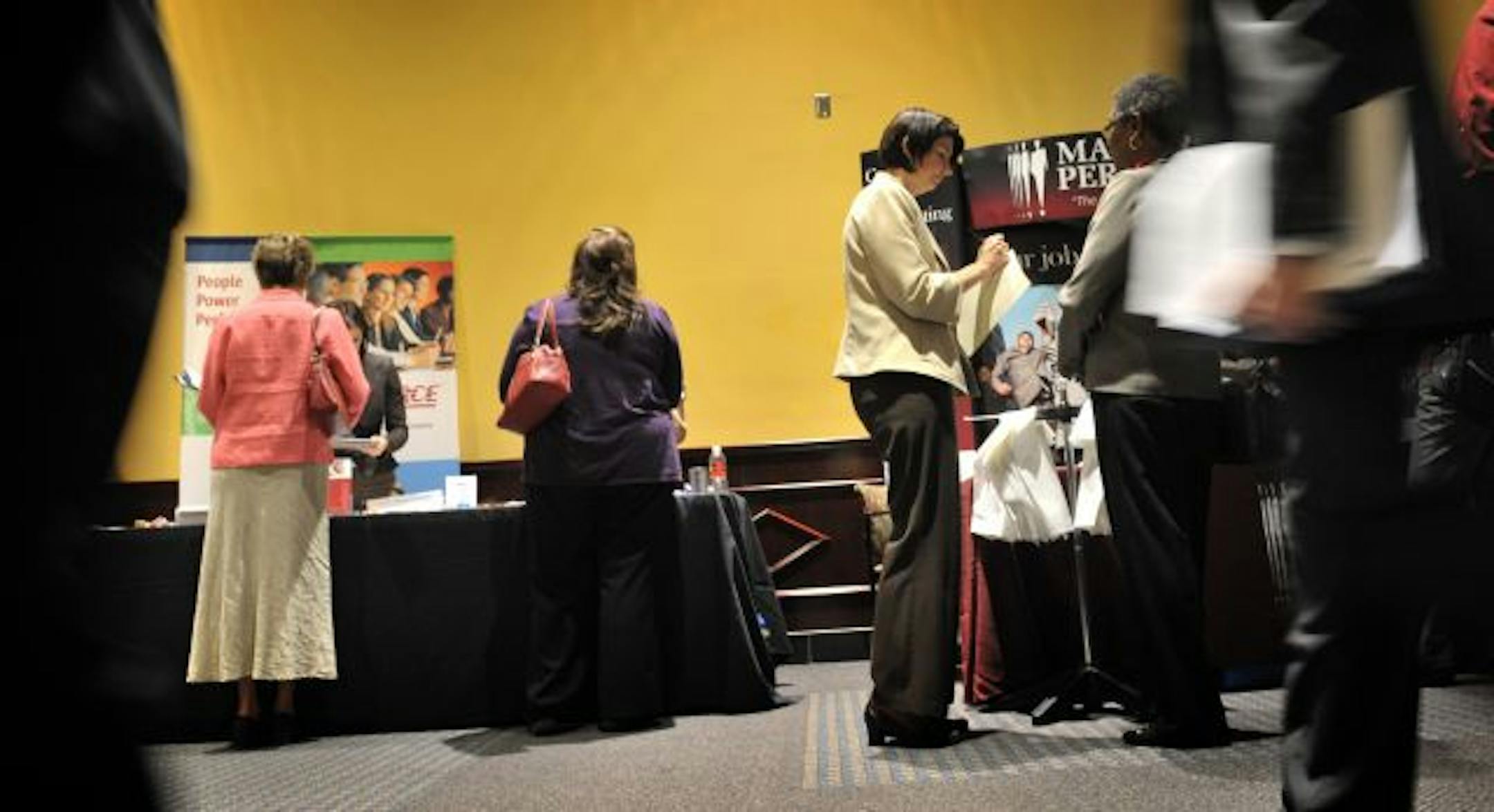 More than 500 people attended the job fair. The event was put on by the state's largest staffing and recruiting organization.