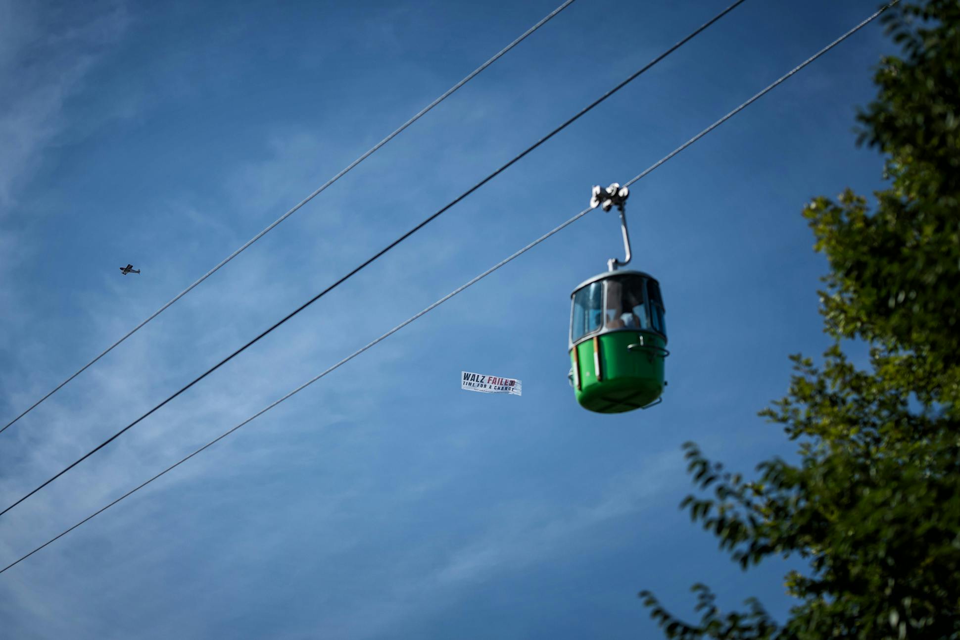 On Aug. 26, an airplane towed a banner around the State Fair proclaiming “Walz Failed, Time For a Change,” which was paid for by Freedom Club.