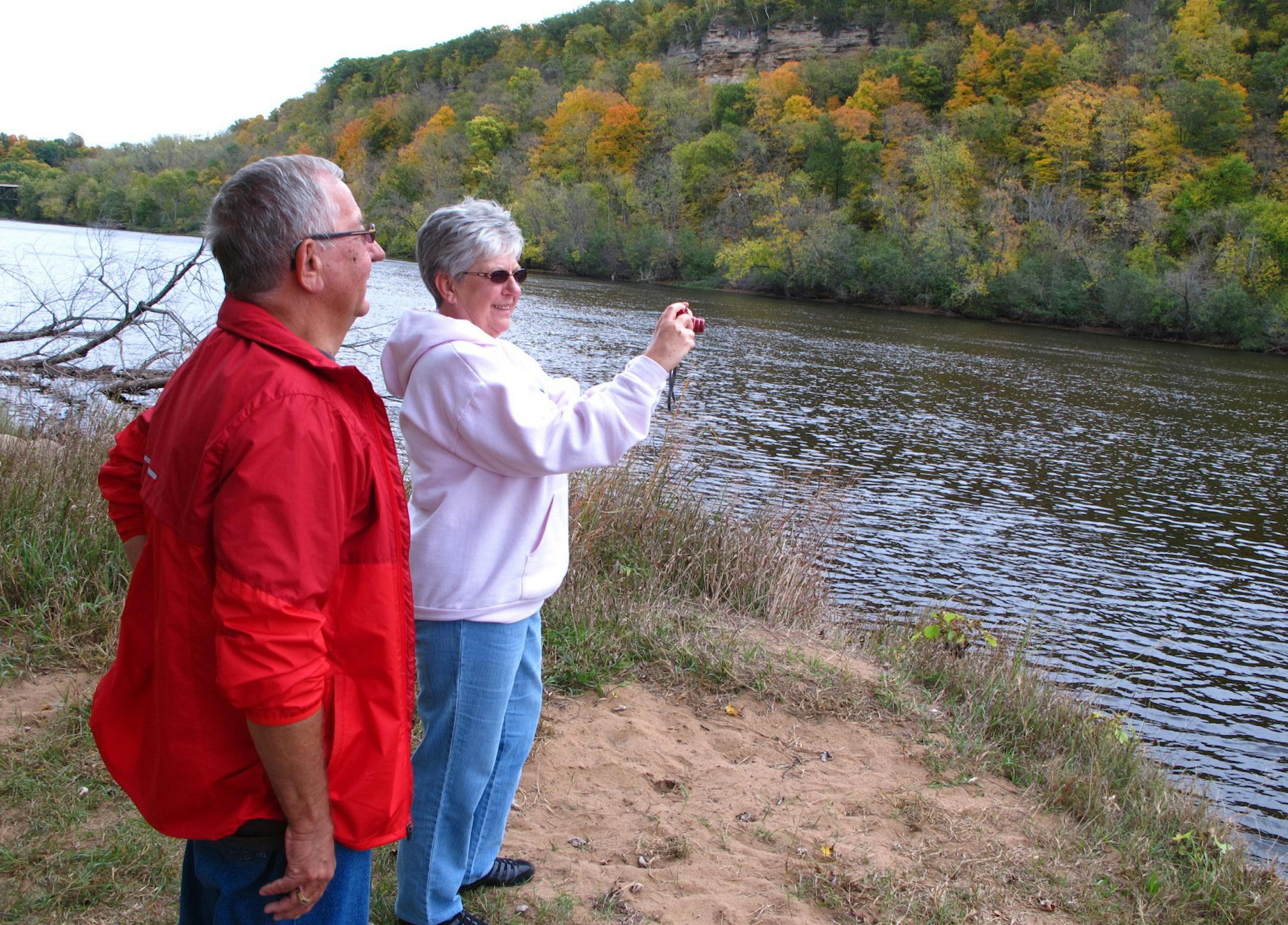 Camera in hand, Ray and Donna Solt of Albertville came to the St. Croix River last week to see the fall colors.