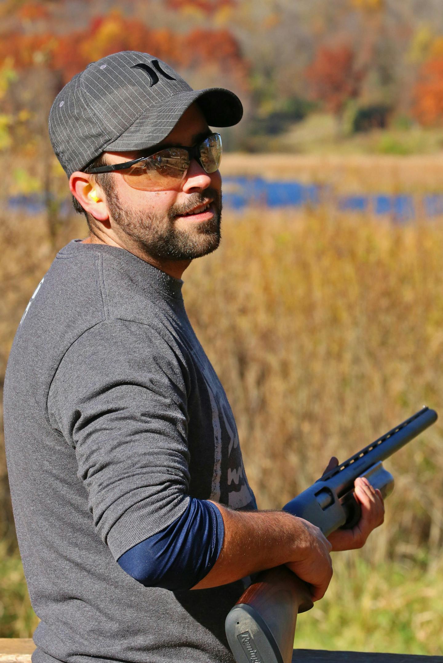 Sean Grady was among a group of Minnesota Twins employees shooting sporting clays at the Minnesota Horse and Hunt Club on Monday.