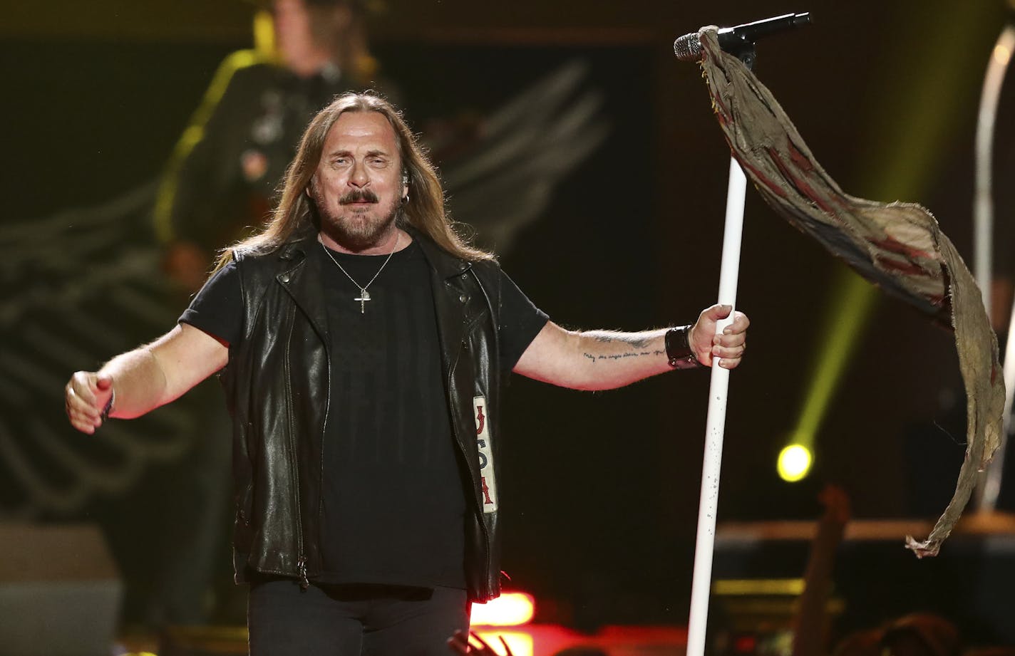 Lynyrd Skynyrd performs at the 2018 iHeartRadio Music Festival Day 2 held at T-Mobile Arena on Saturday, Sept. 22, 2018, in Las Vegas. (Photo by John Salangsang/Invision/AP)