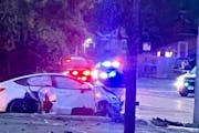 Two people were injured and another person was killed in a crash in Robbinsdale, Minn., Saturday, July 8, 2023.