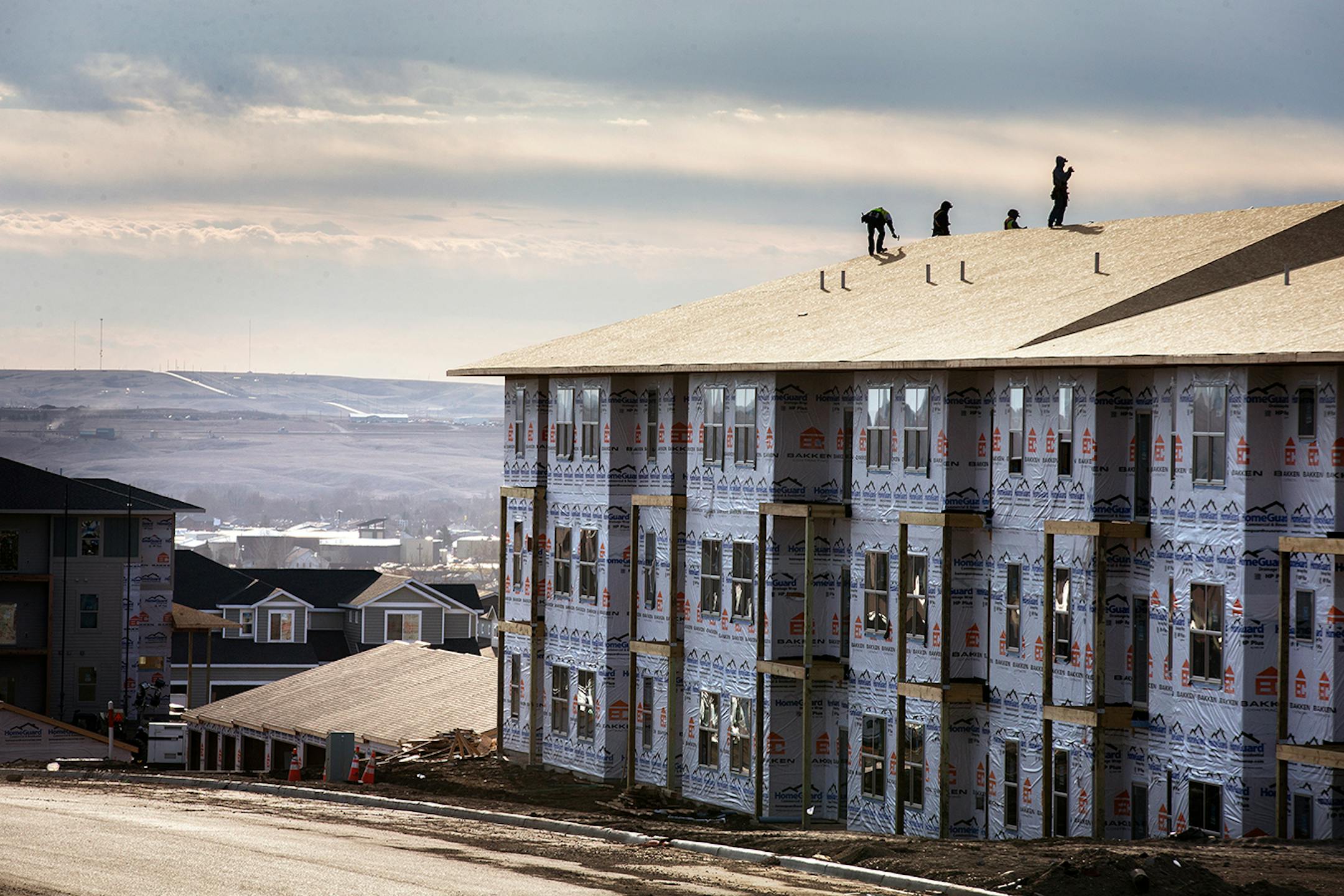 Housing under construction in the northwest part of Williston, North Dakota on Wednesday, April 1, 2015.
