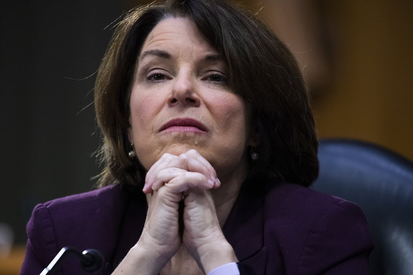 Sen. Amy Klobuchar, D-Minn., during a recent committee hearing.