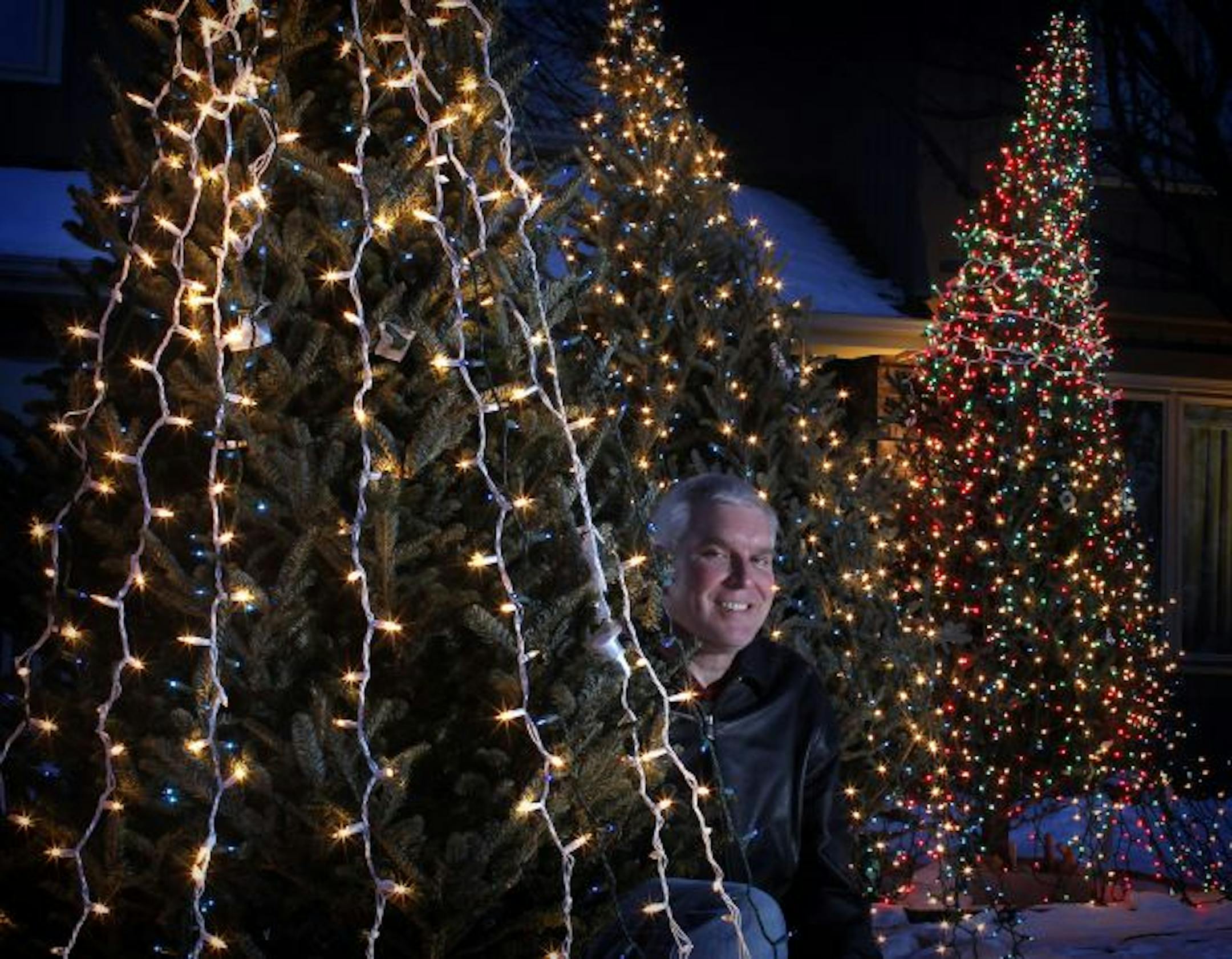 Mike Justak's light display "shimmers" to holiday music. Justak was diagnosed with Young Onset Parkinson's Disease when he was 47. His display at 4320 N. Ithaca Lane in Plymouth can be viewed weekdays 7-9 p.m., weekends 6-10 p.m. For music, tune your radio to 99.9 FM. Please turn headlights off and don't block any driveways. For more info, go to www.pdshimmers.com or www.pfp-mn.org.