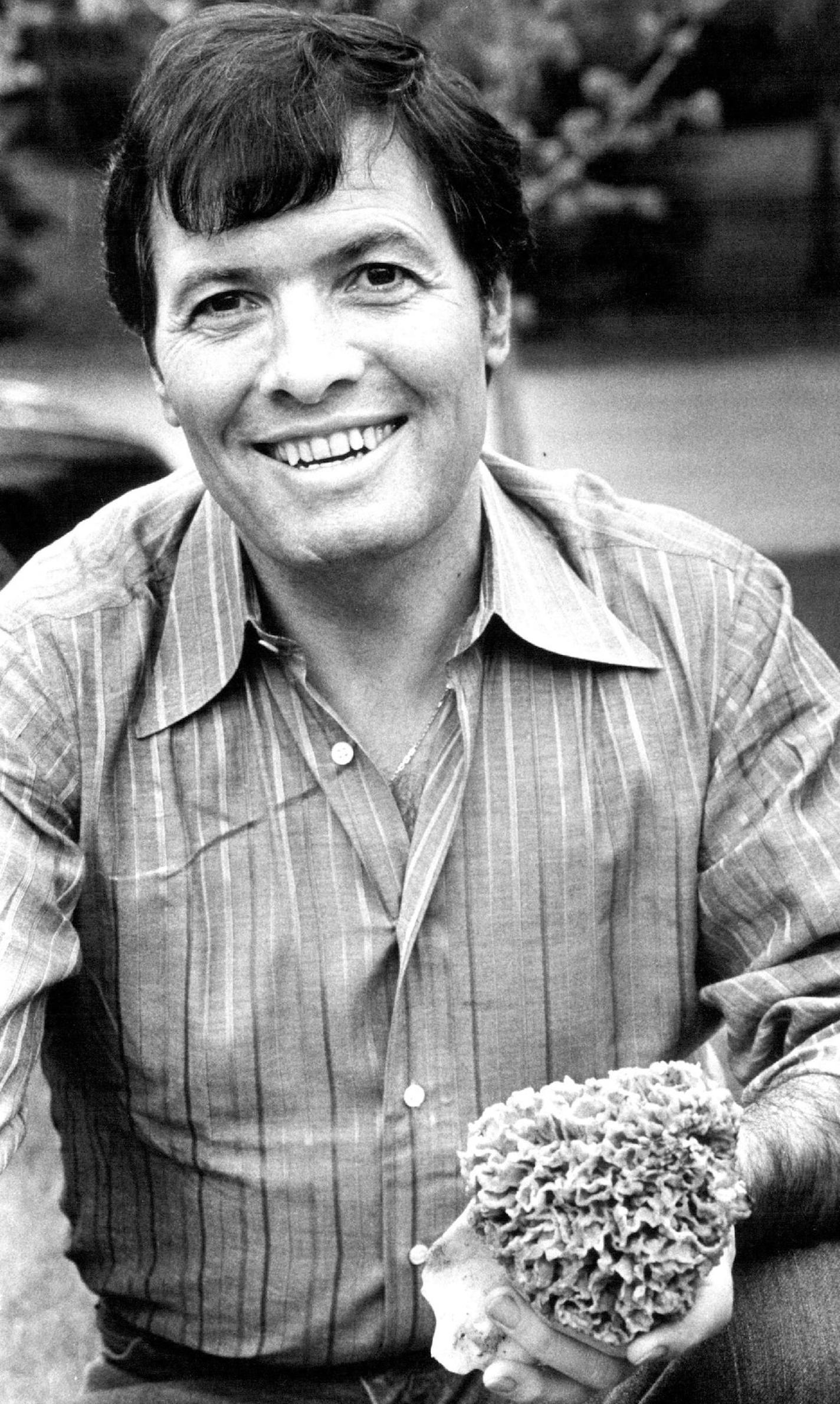 May 16, 1983 Chef Jacques Pepin with one of the Larger Morels. May 13, 1983 Steve Schluter, Minneapolis Star Tribune